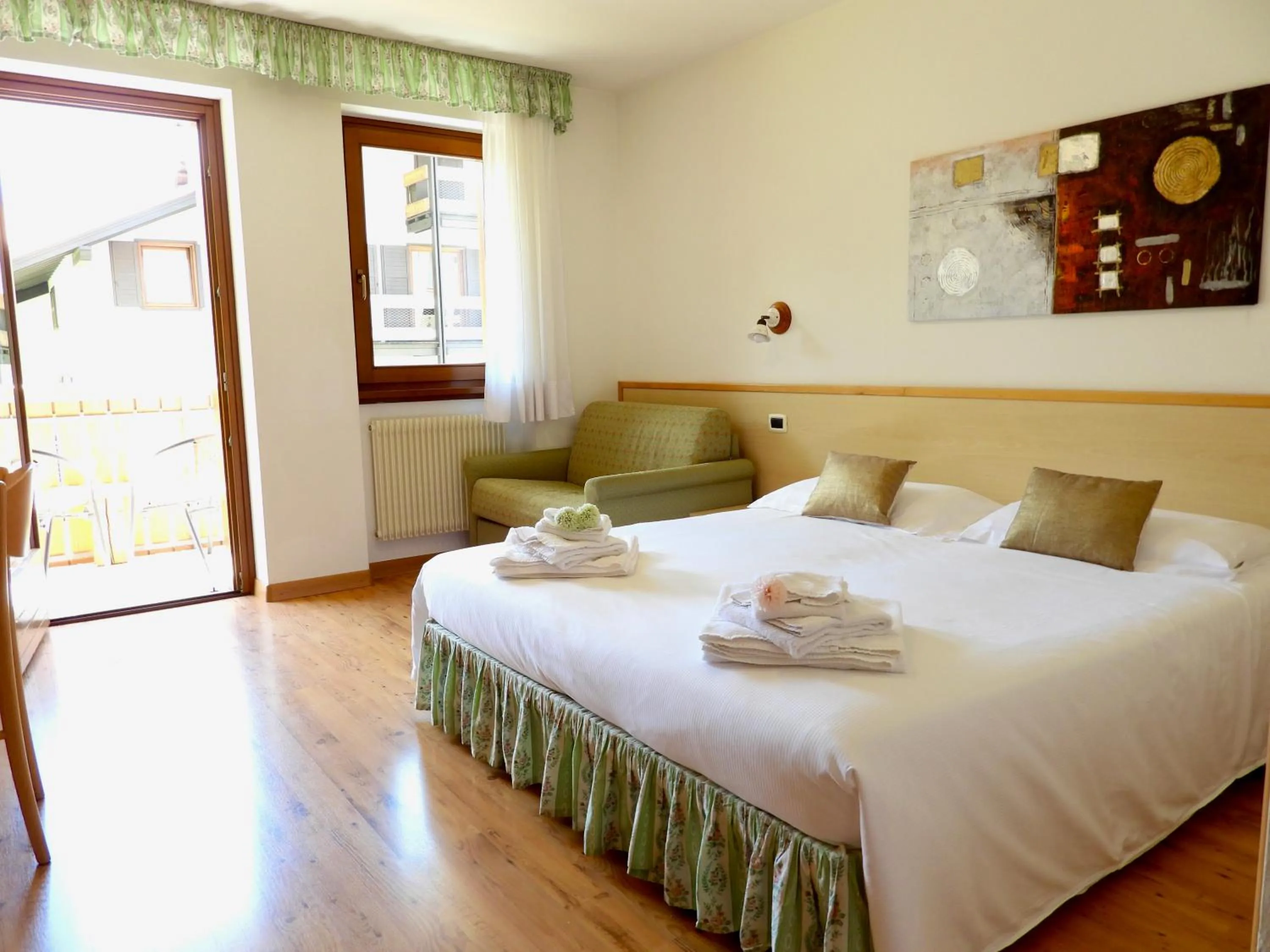 Bed in Hotel Garnì Maffei