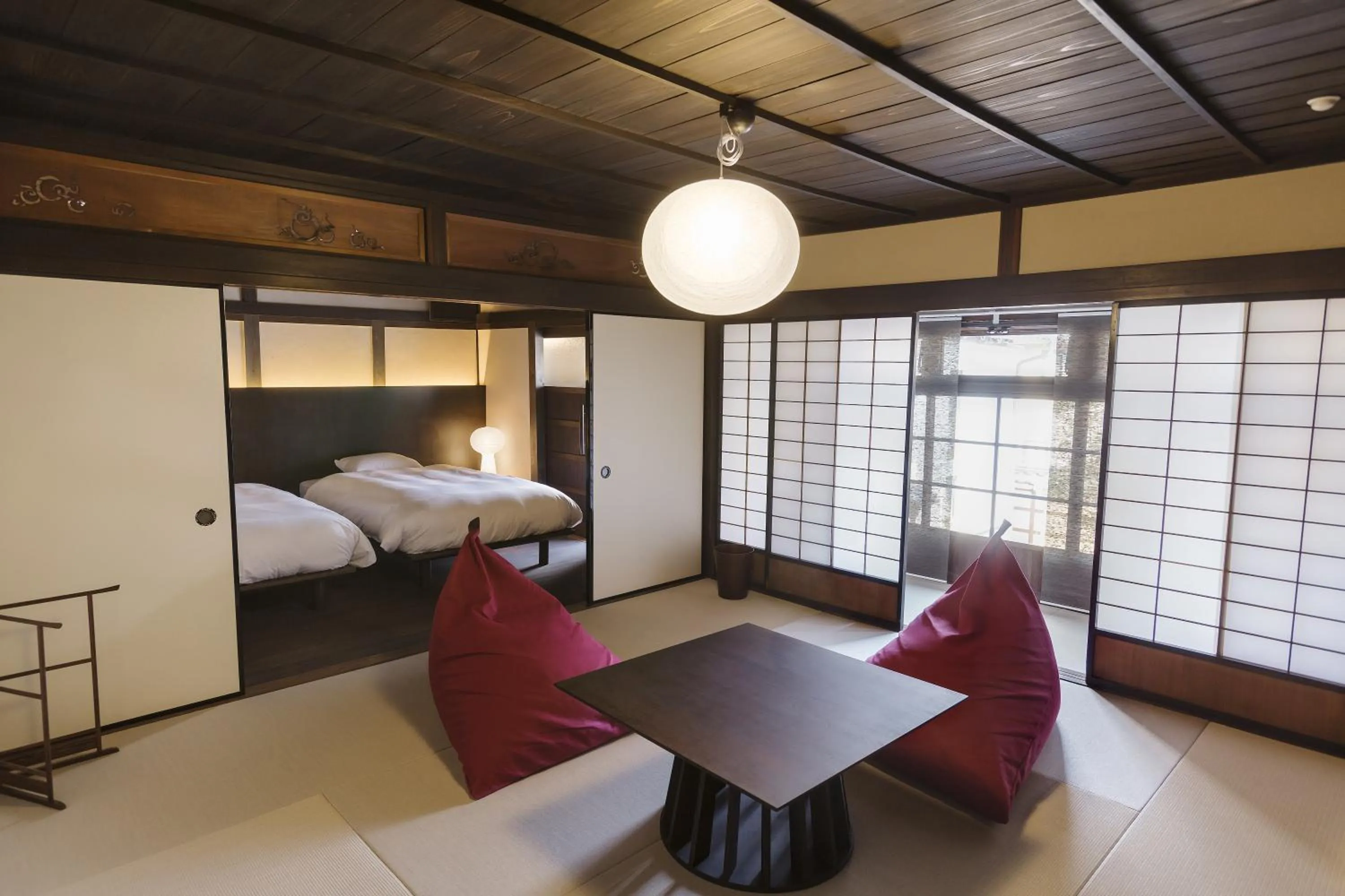Photo of the whole room, Bed in EN Takeda Castle Town Hotel