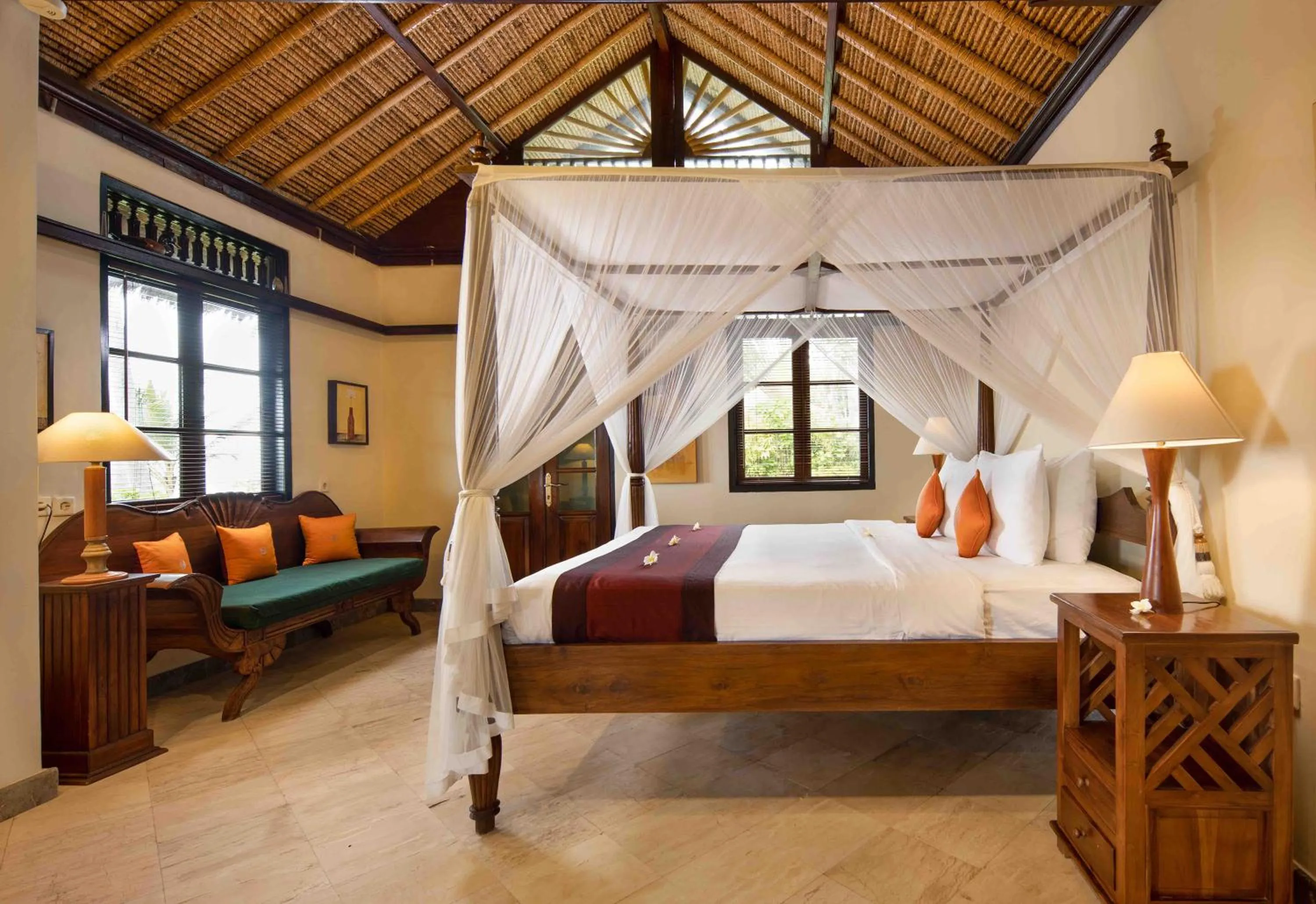 Bed in Alam Anda Ocean Front Resort & Spa Dive Resort