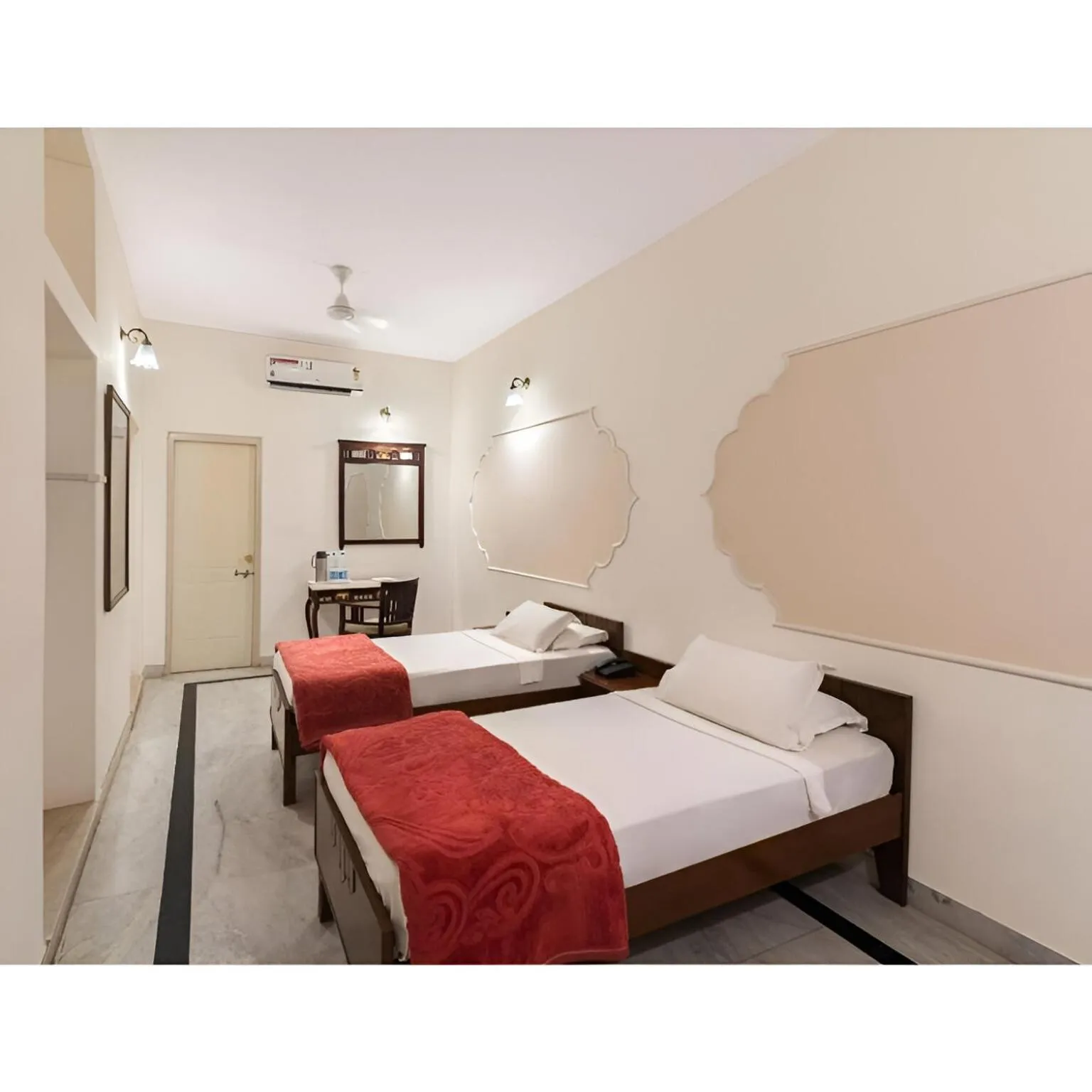 Property building, Bed in WelcomHeritage Kalyan Bhawan Hotel