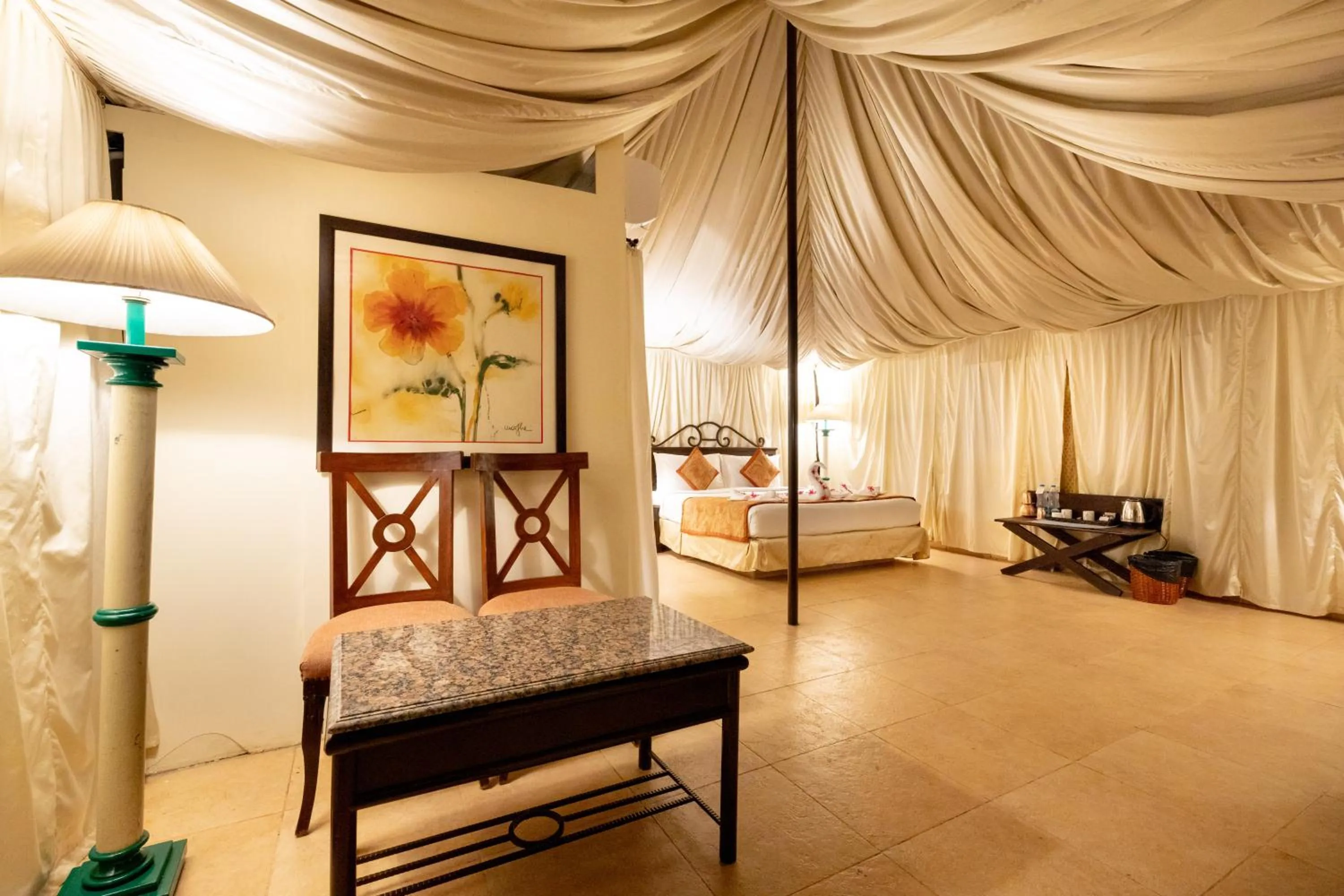 Coffee/tea facilities, Bed in Fort JadhavGADH -A GADH Heritage Hotel