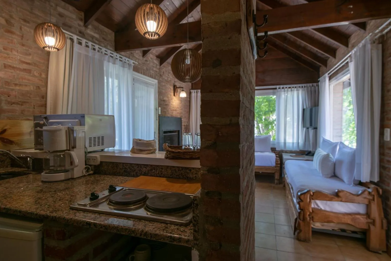 kitchen in Carilo Village Apart Hotel & Spa