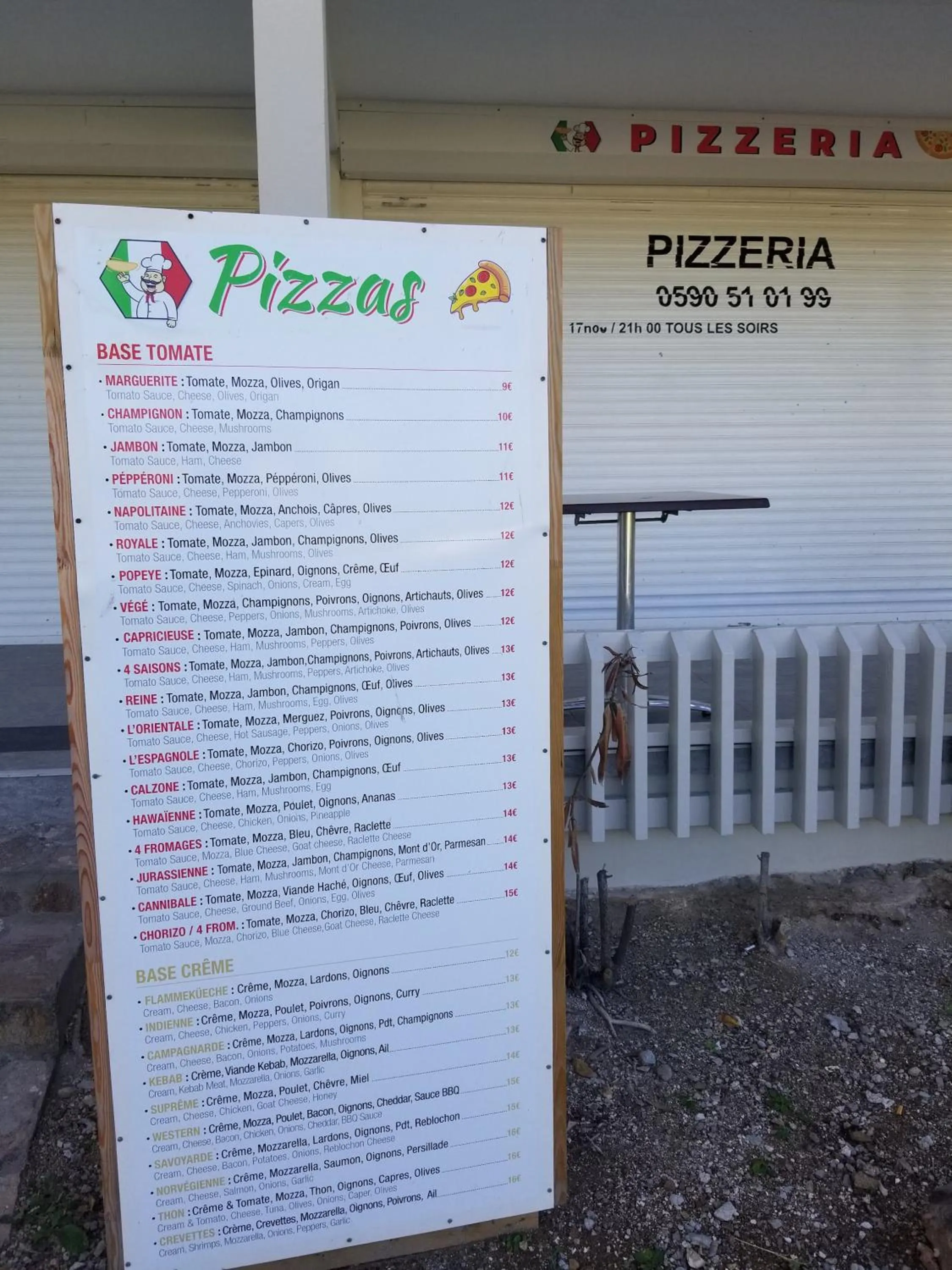 Restaurant/places to eat in Orient Bay Beach Studio