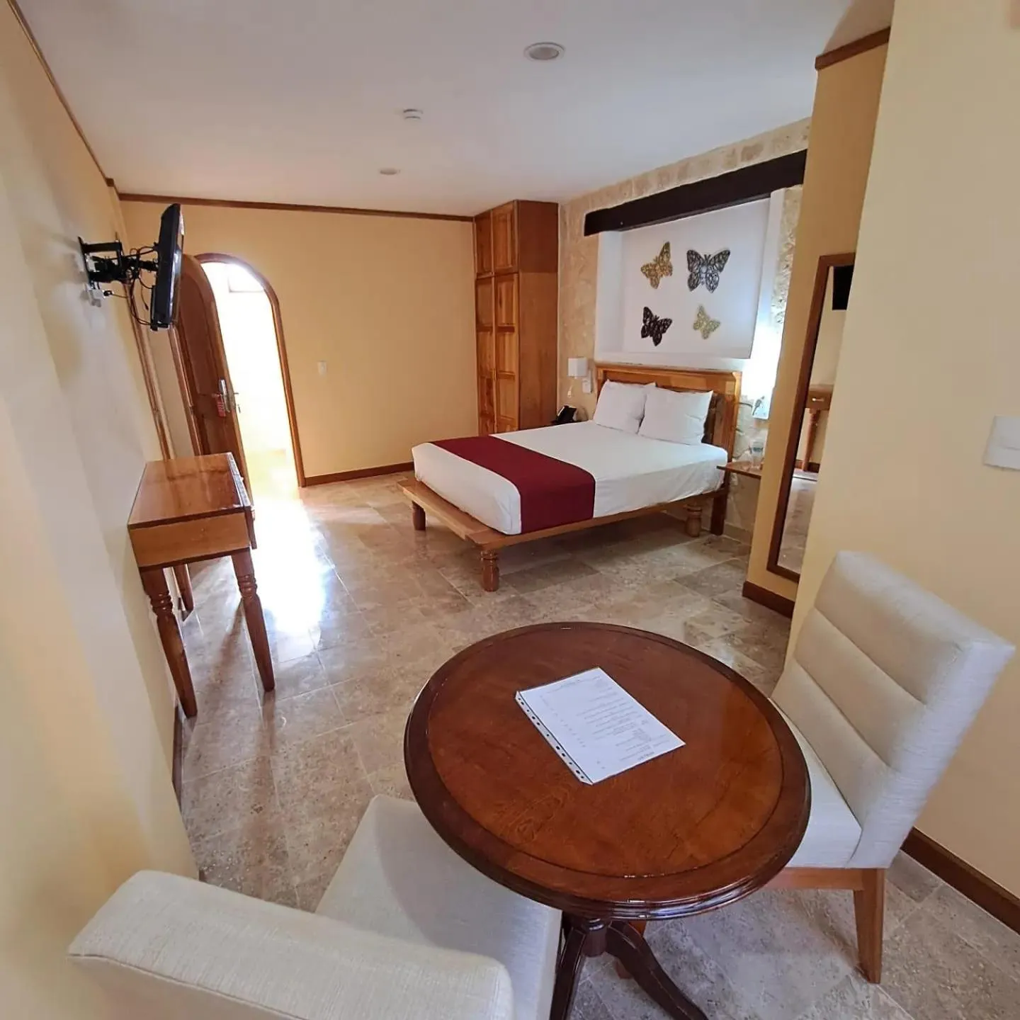 Bed in Cancun International Suites