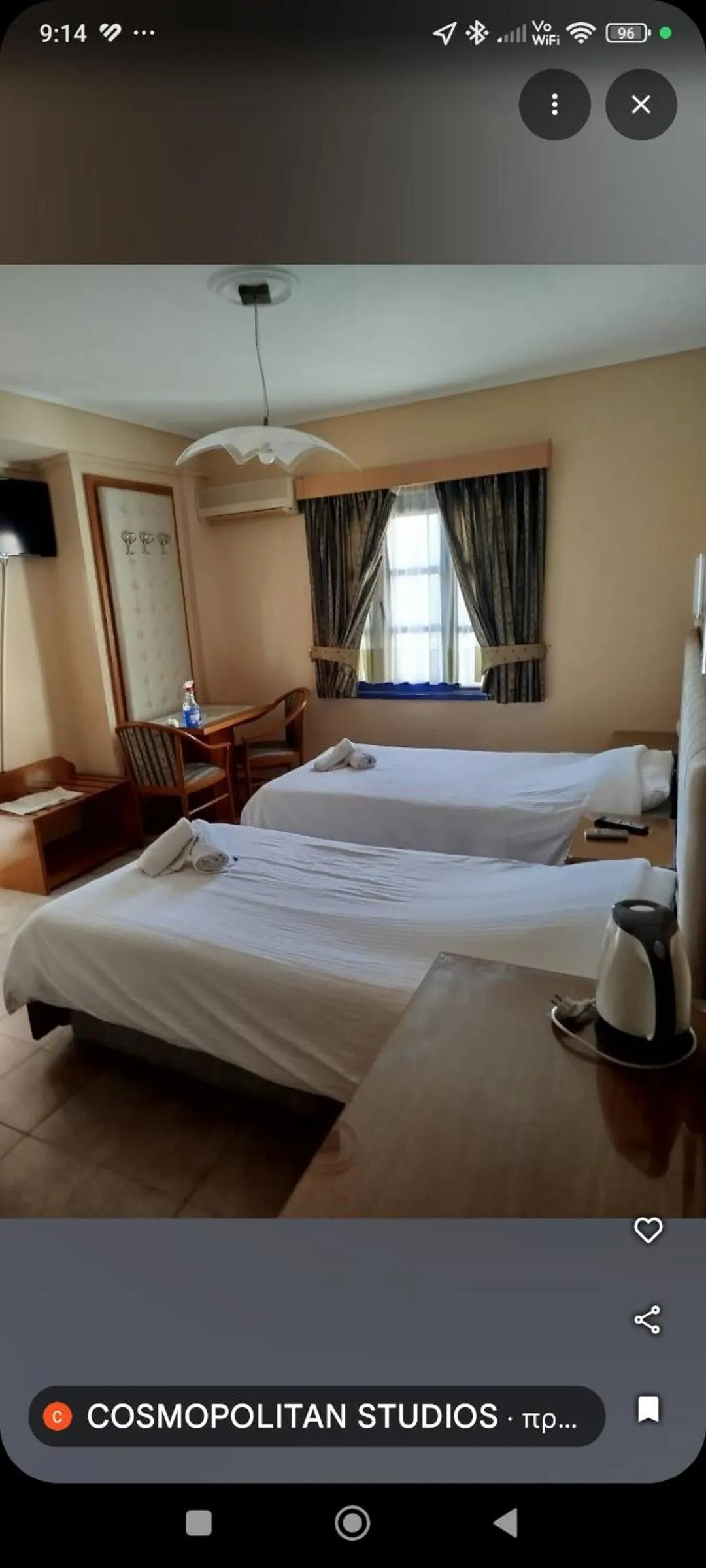 Bed in Studios Cosmopolitan