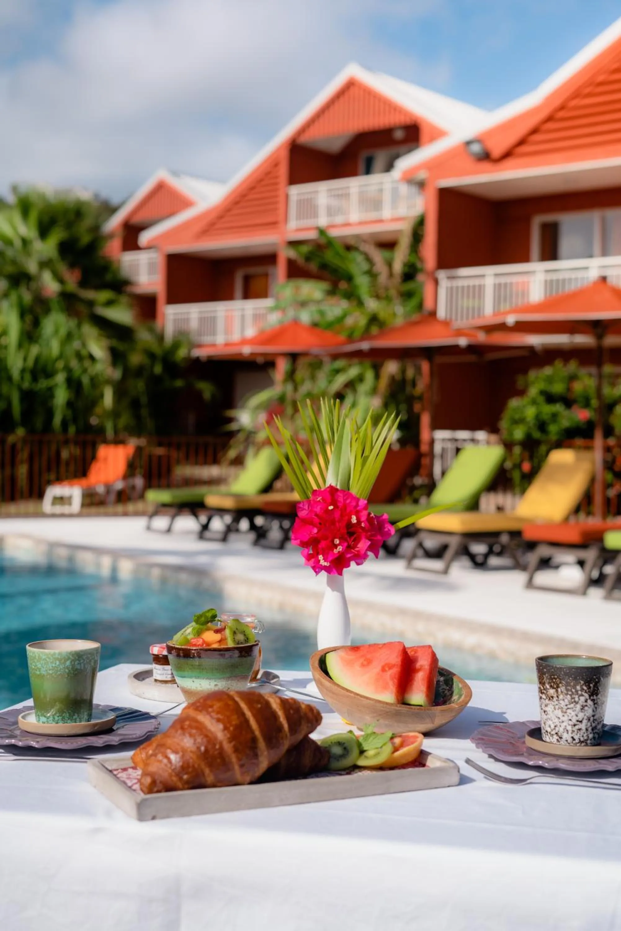 Breakfast in Orient Bay Palm Court Residence 4 Stars