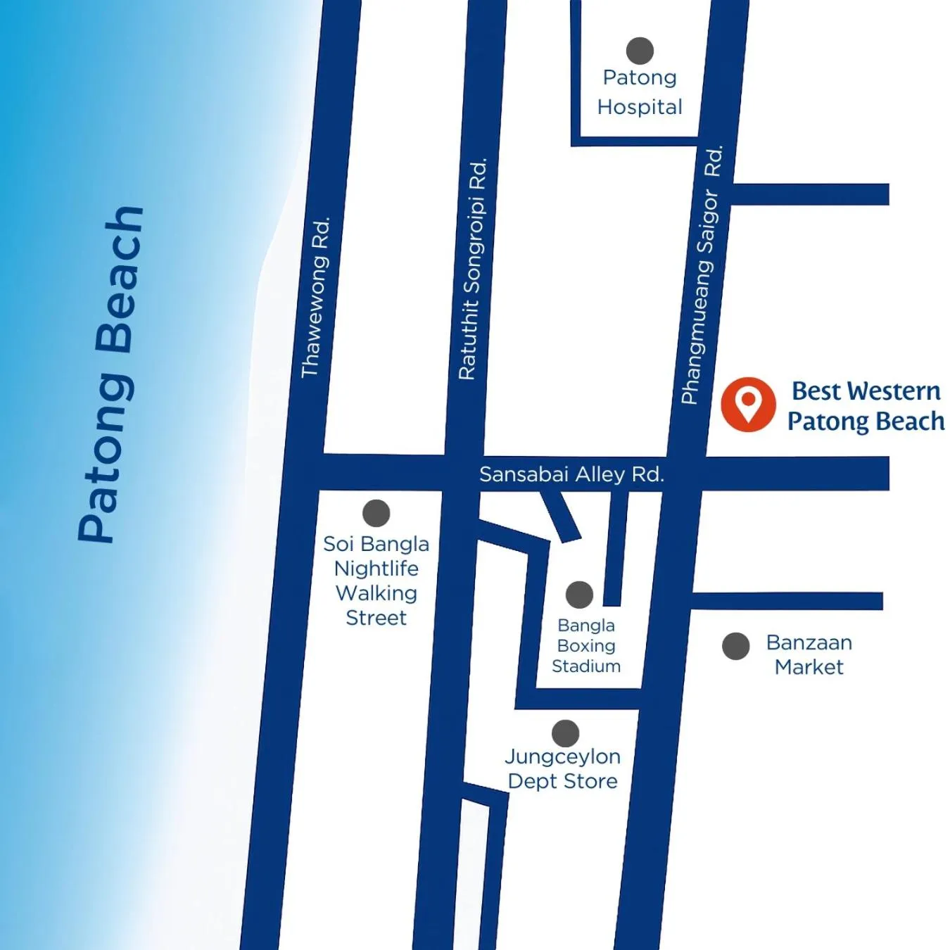 Text overlay in Best Western Patong Beach