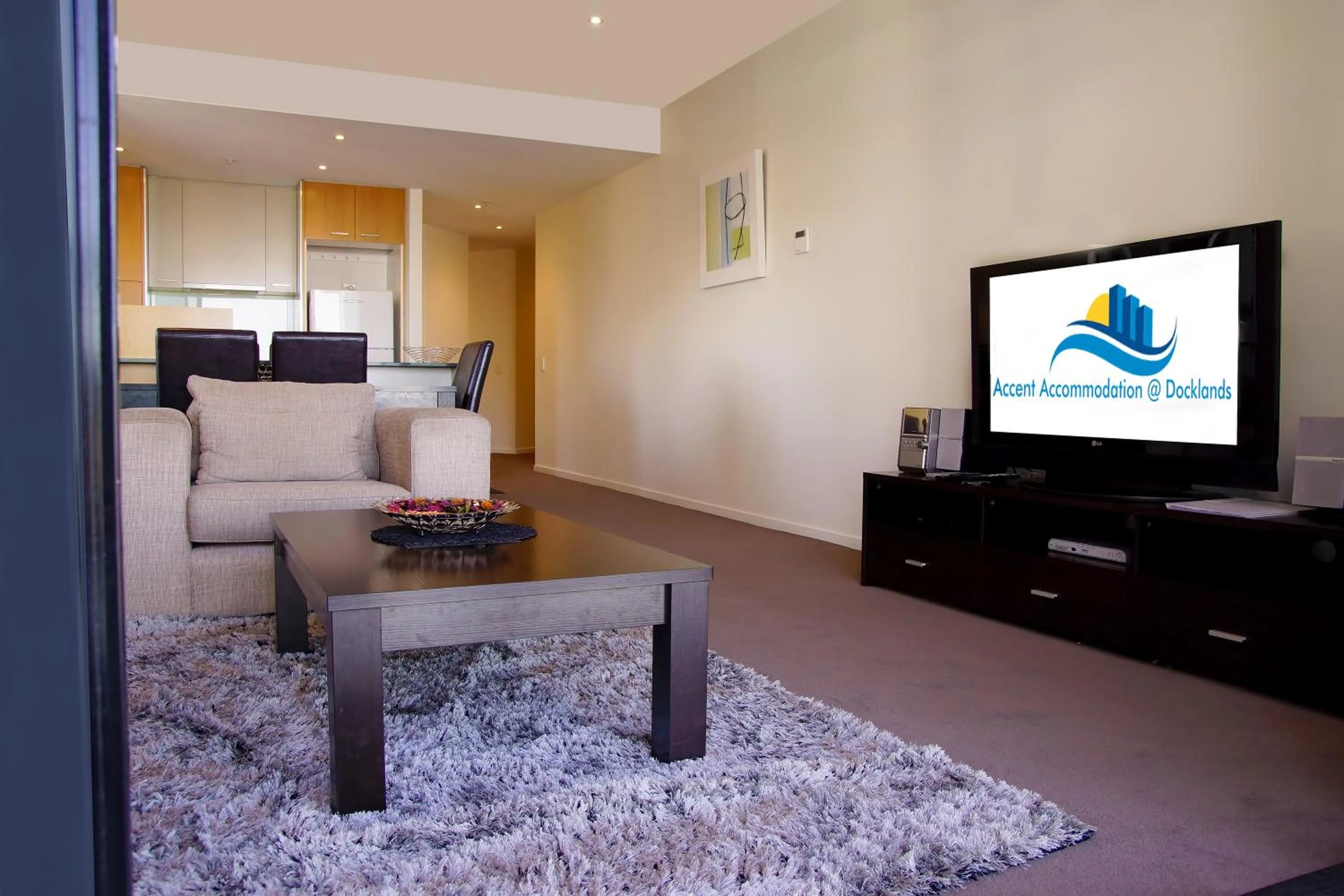 Living room in Accent Accommodation@Docklands