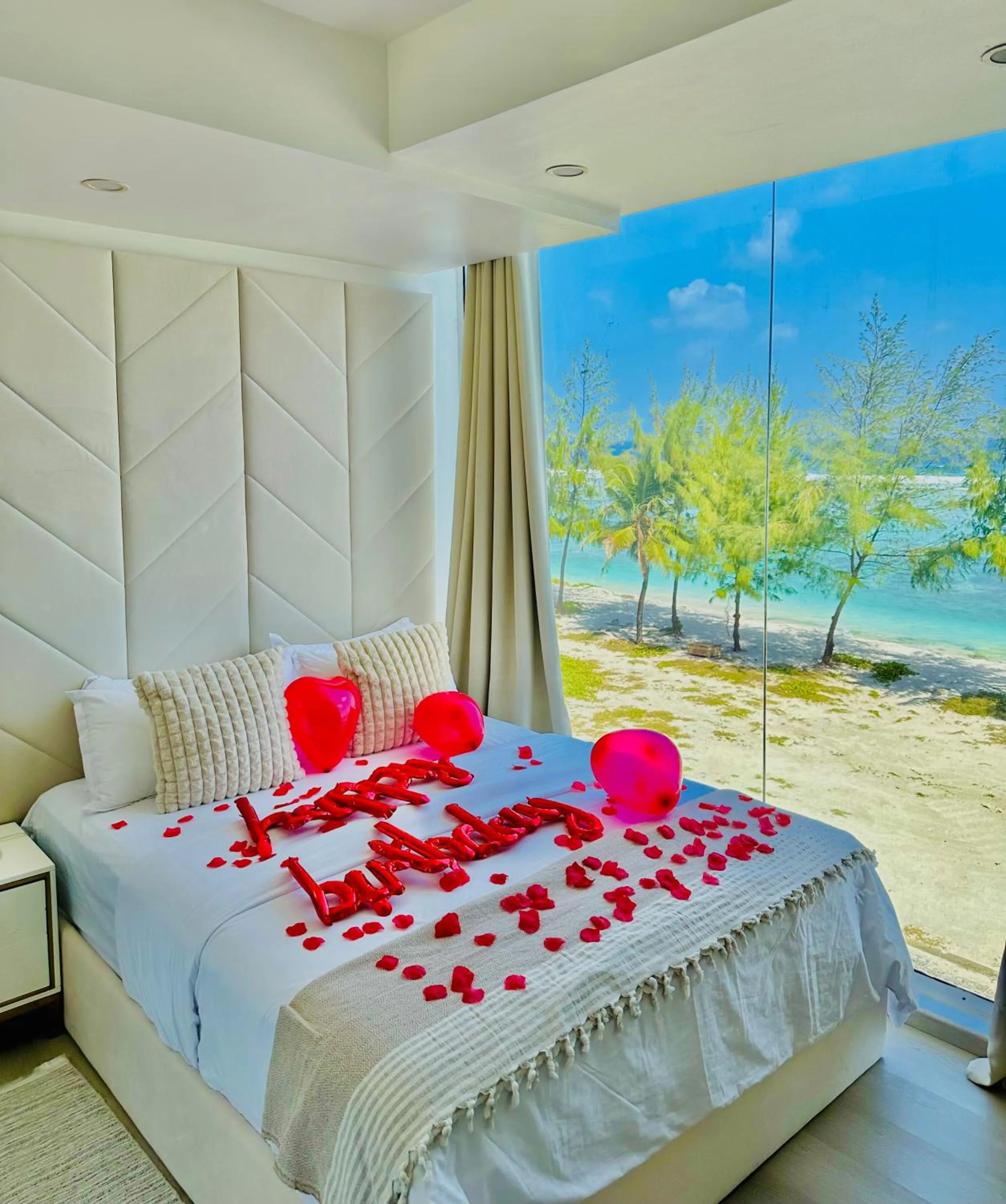 Bed in Lazzlla beach front apartments
