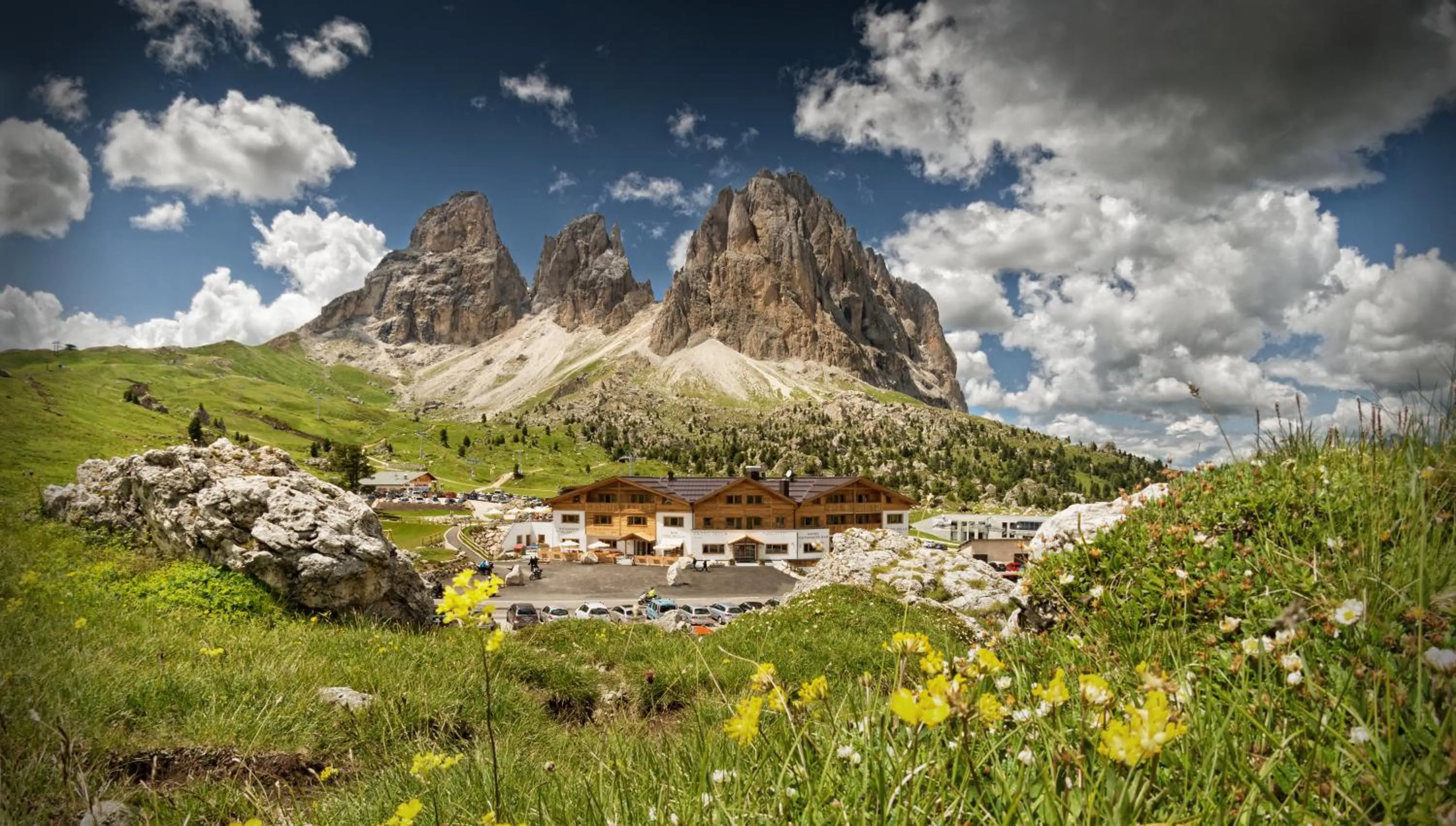 Natural landscape in Passo Sella Dolomiti Mountain Resort