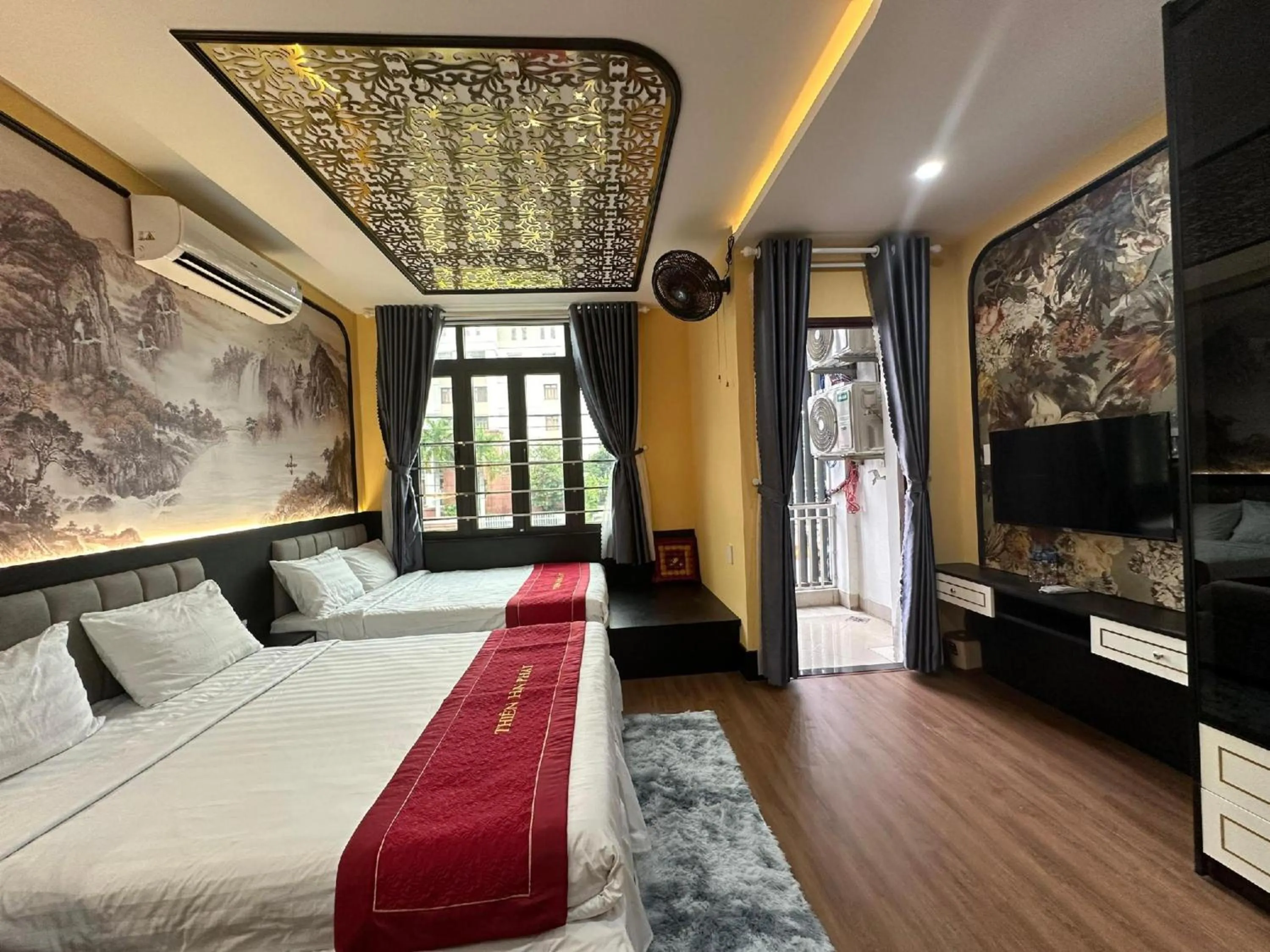 View (from property/room), Bed in Thien Han Phat Hotel