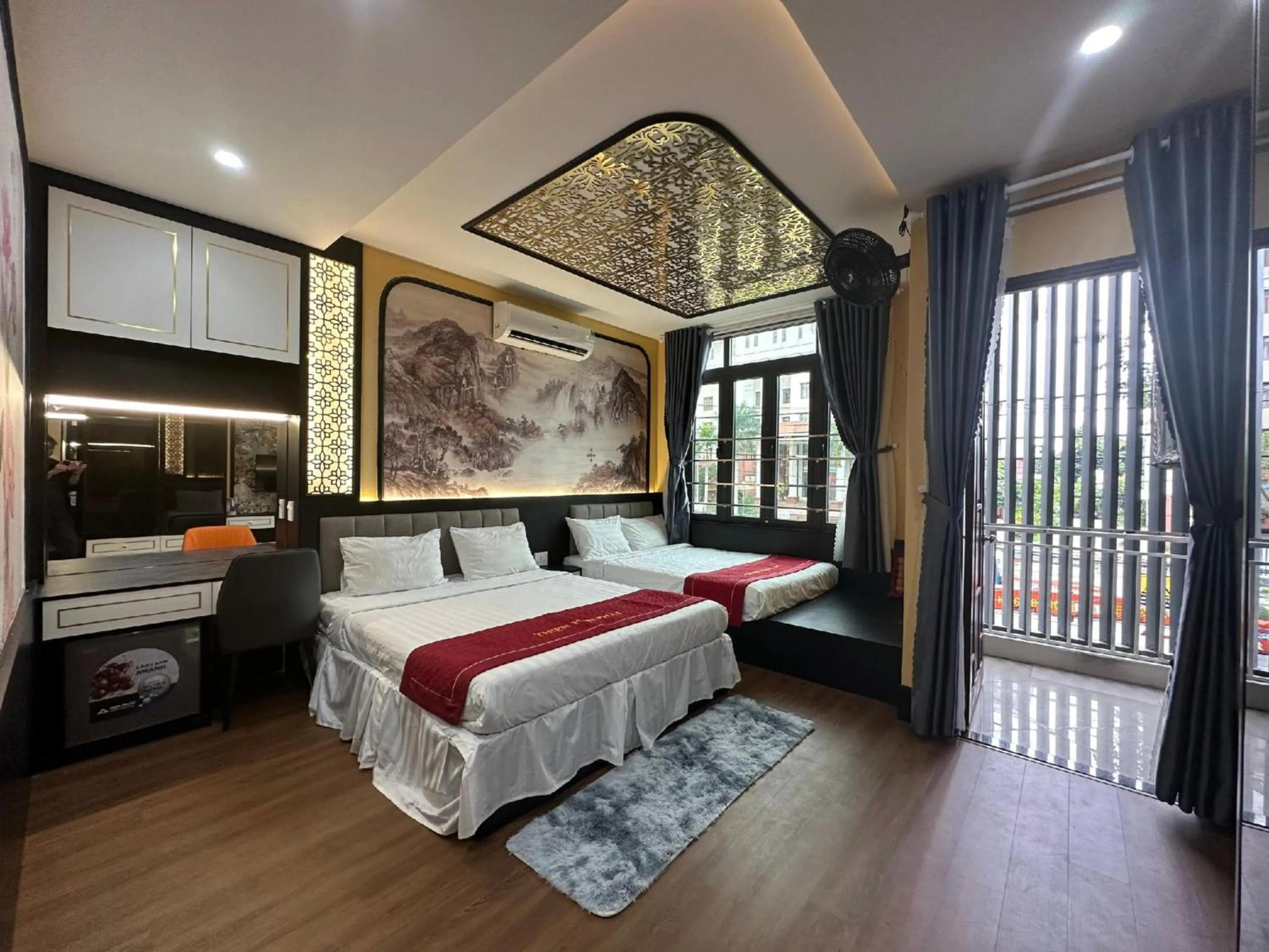 Photo of the whole room, Bed in Thien Han Phat Hotel