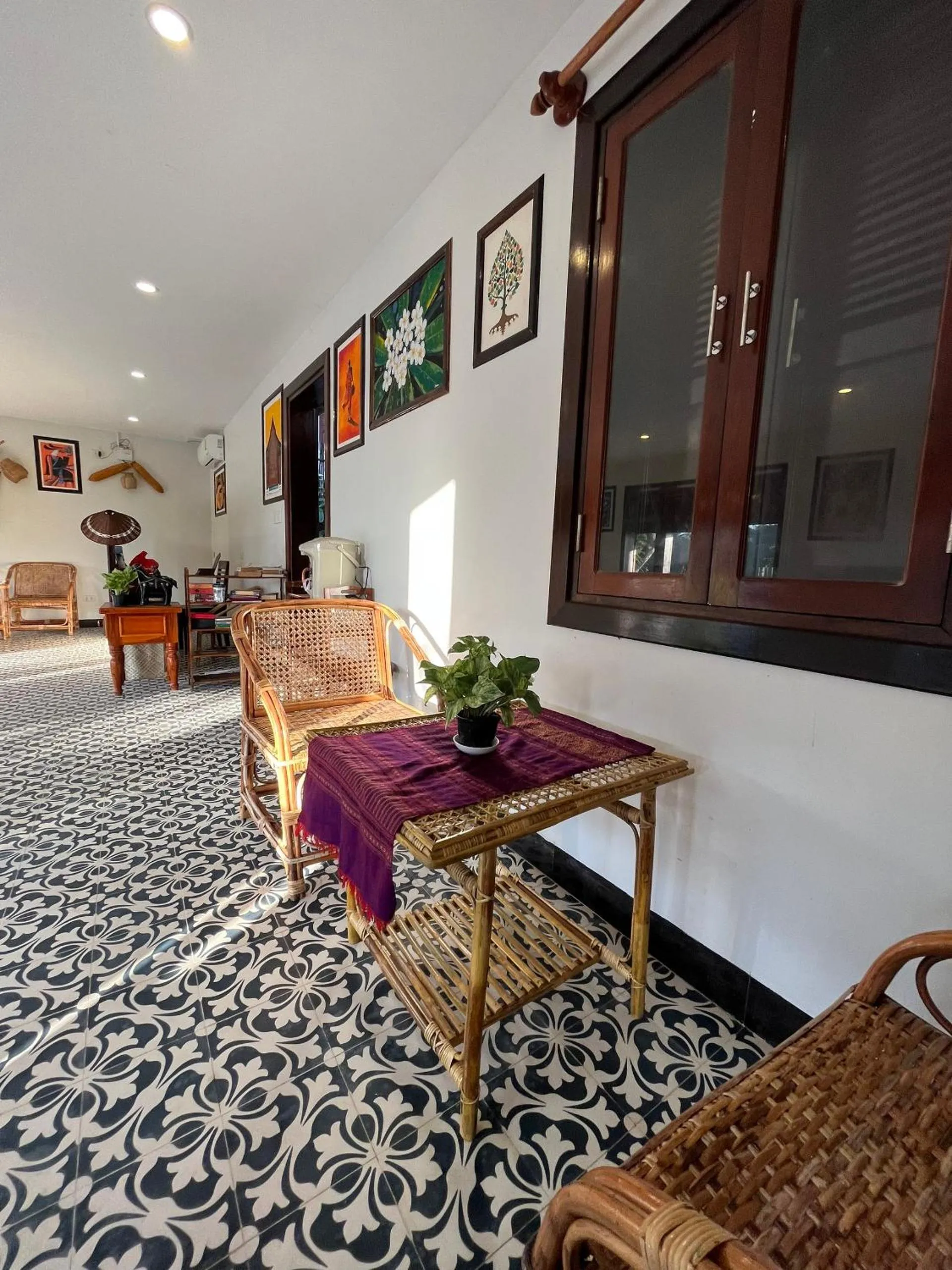 Living room in Villa Namkhan Heritage