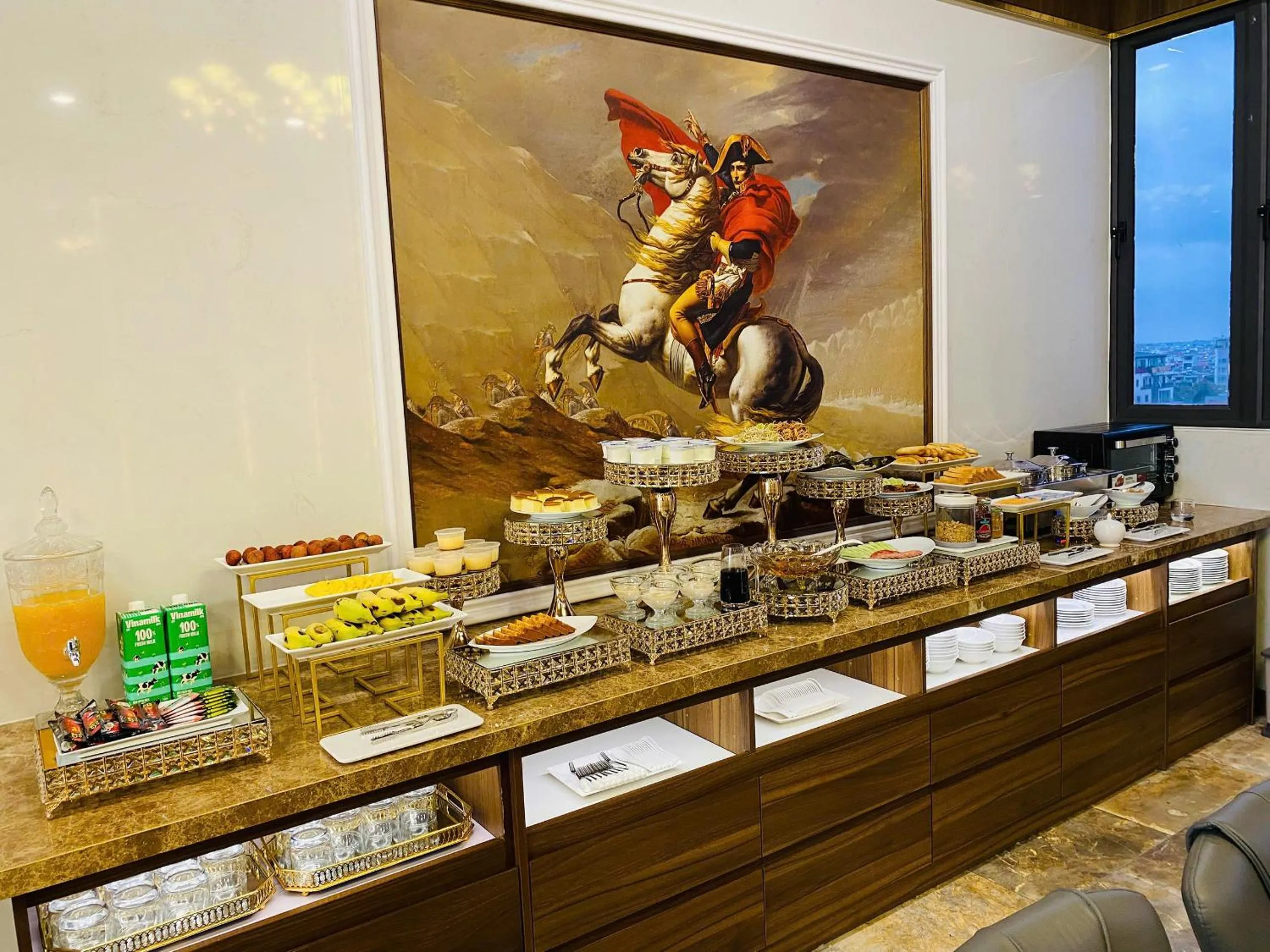 Buffet breakfast in CM Hotel & Apartment