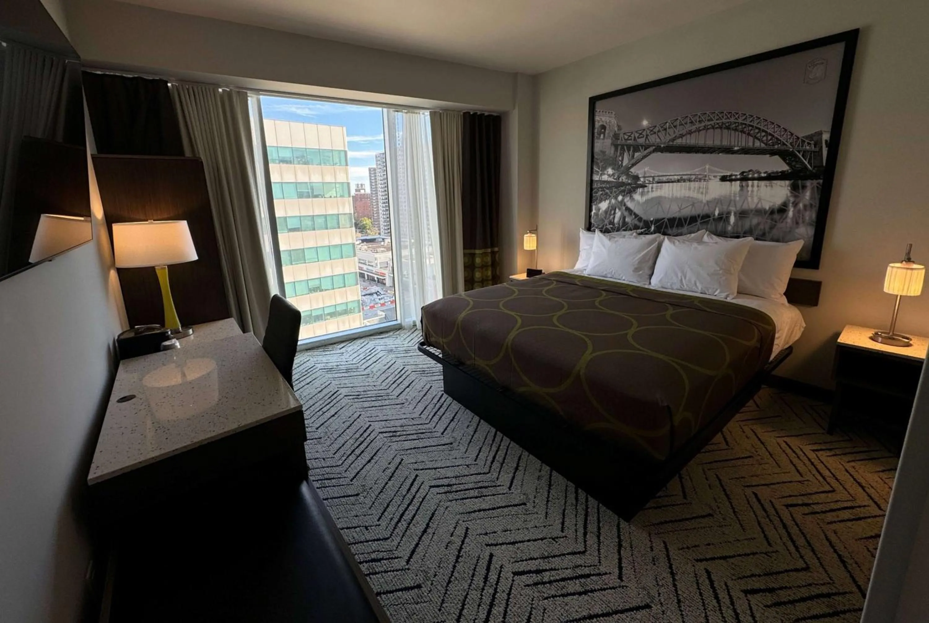 Photo of the whole room, Bed in Super 8 by Wyndham Bronx Near Stadium