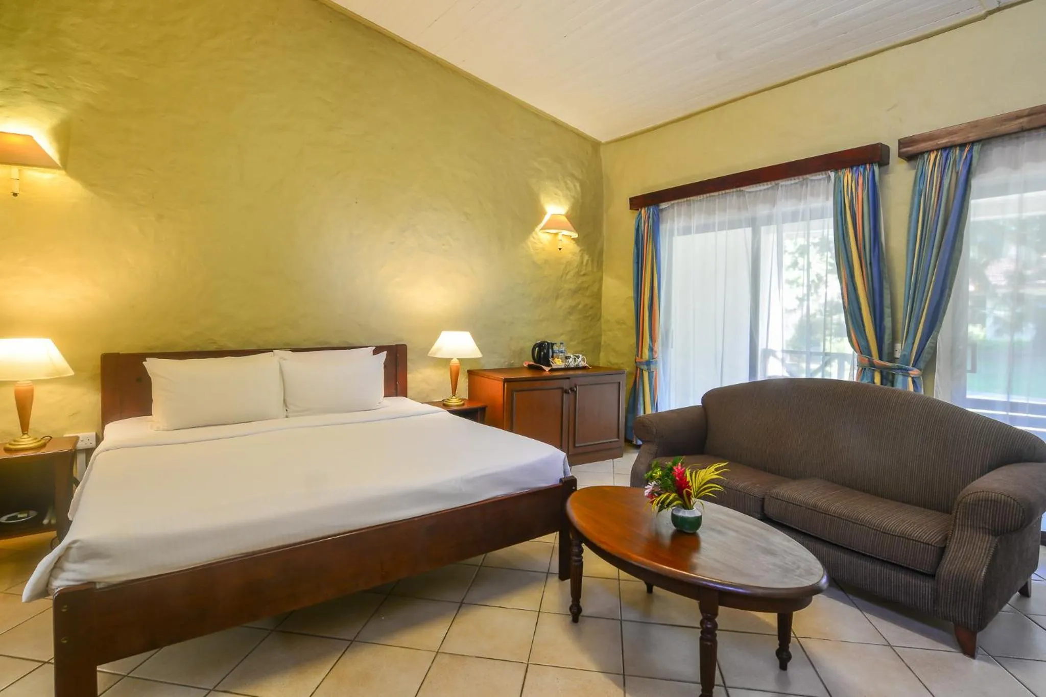 Bed in Berjaya Praslin Resort