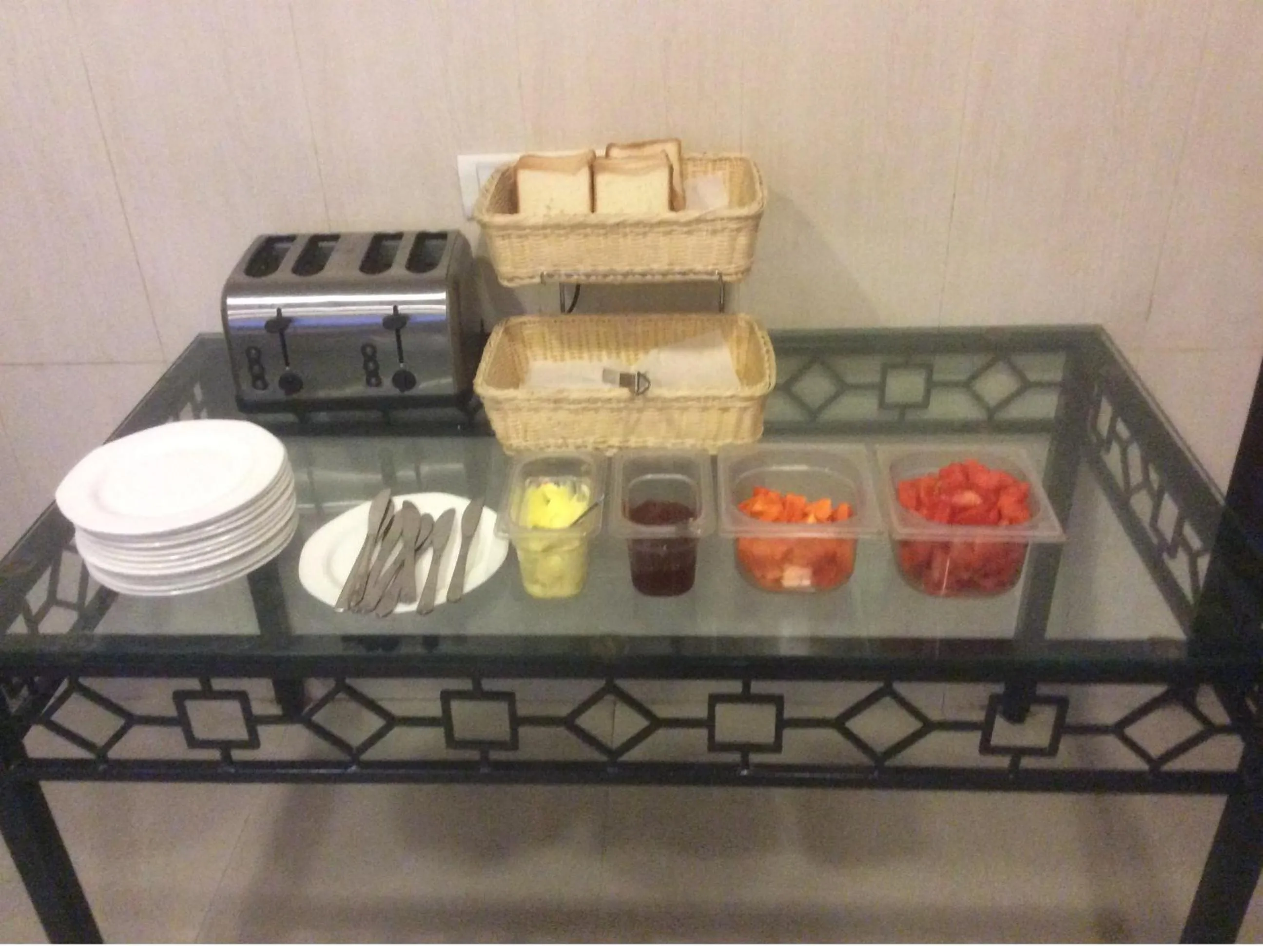 Continental breakfast in The Lotus Apartment hotel, Burkit Road