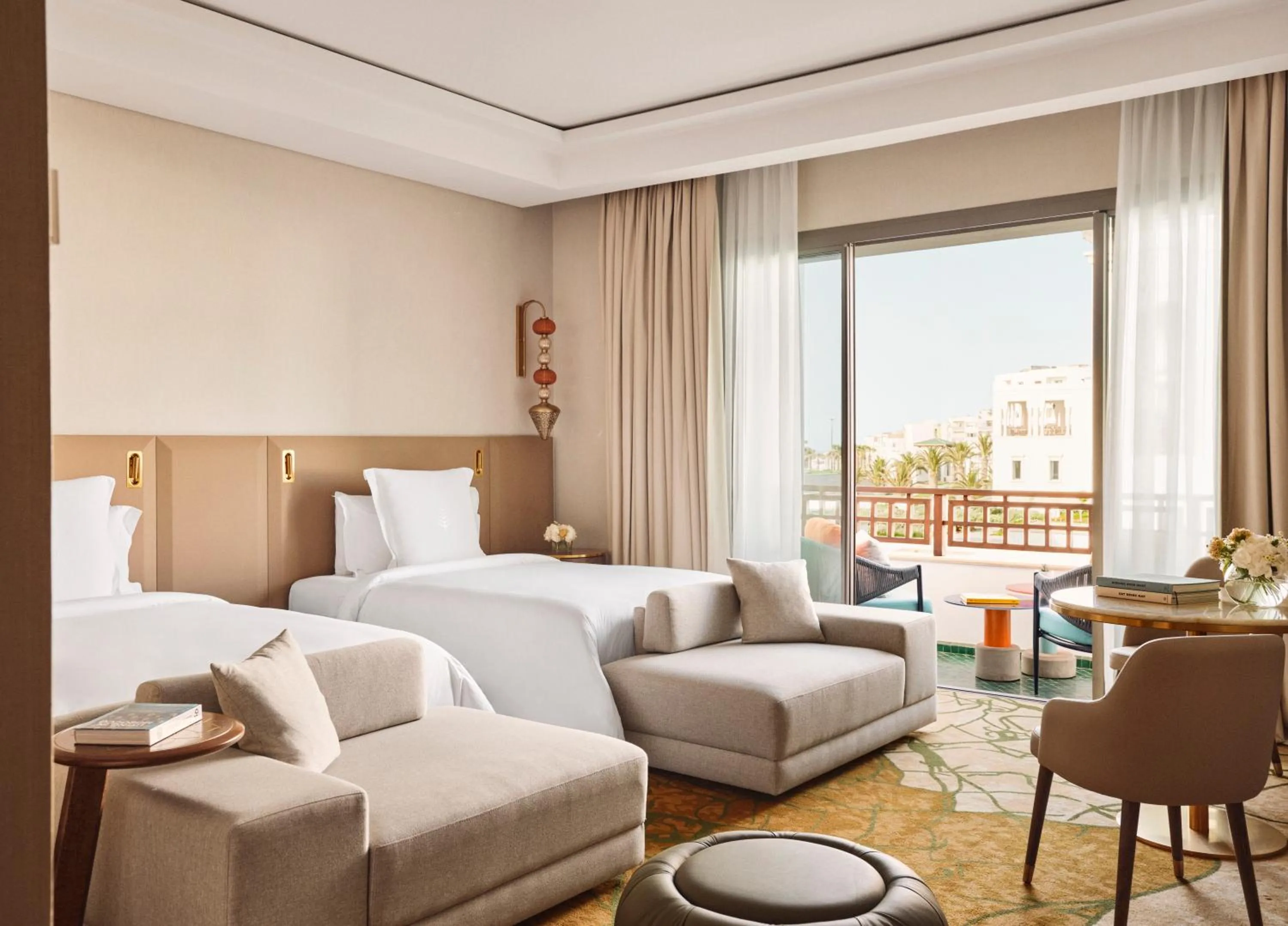 Bed in Four Seasons Hotel Rabat at Kasr Al Bahr