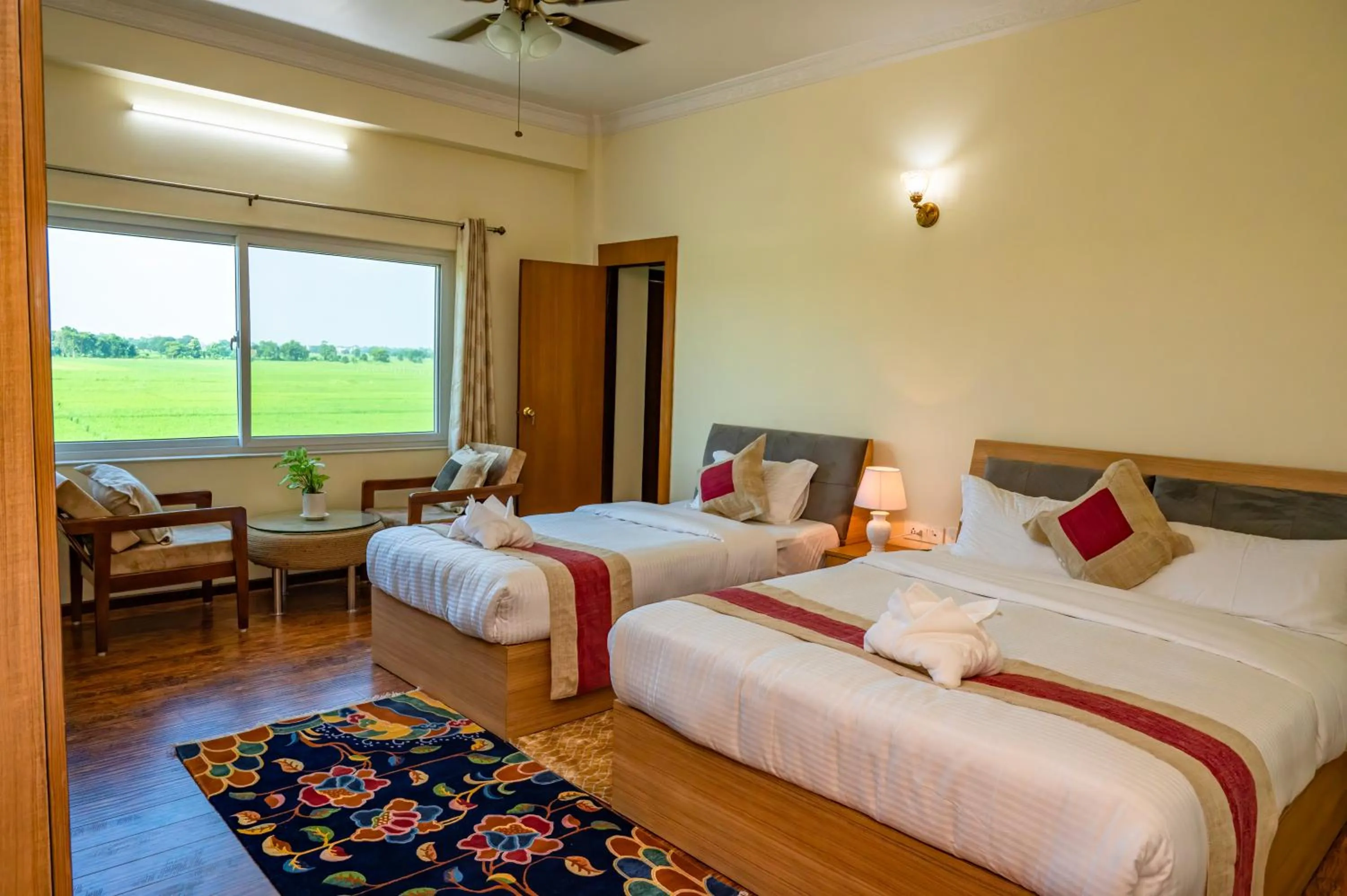 Bed in Lumbini Five Elements Hotel