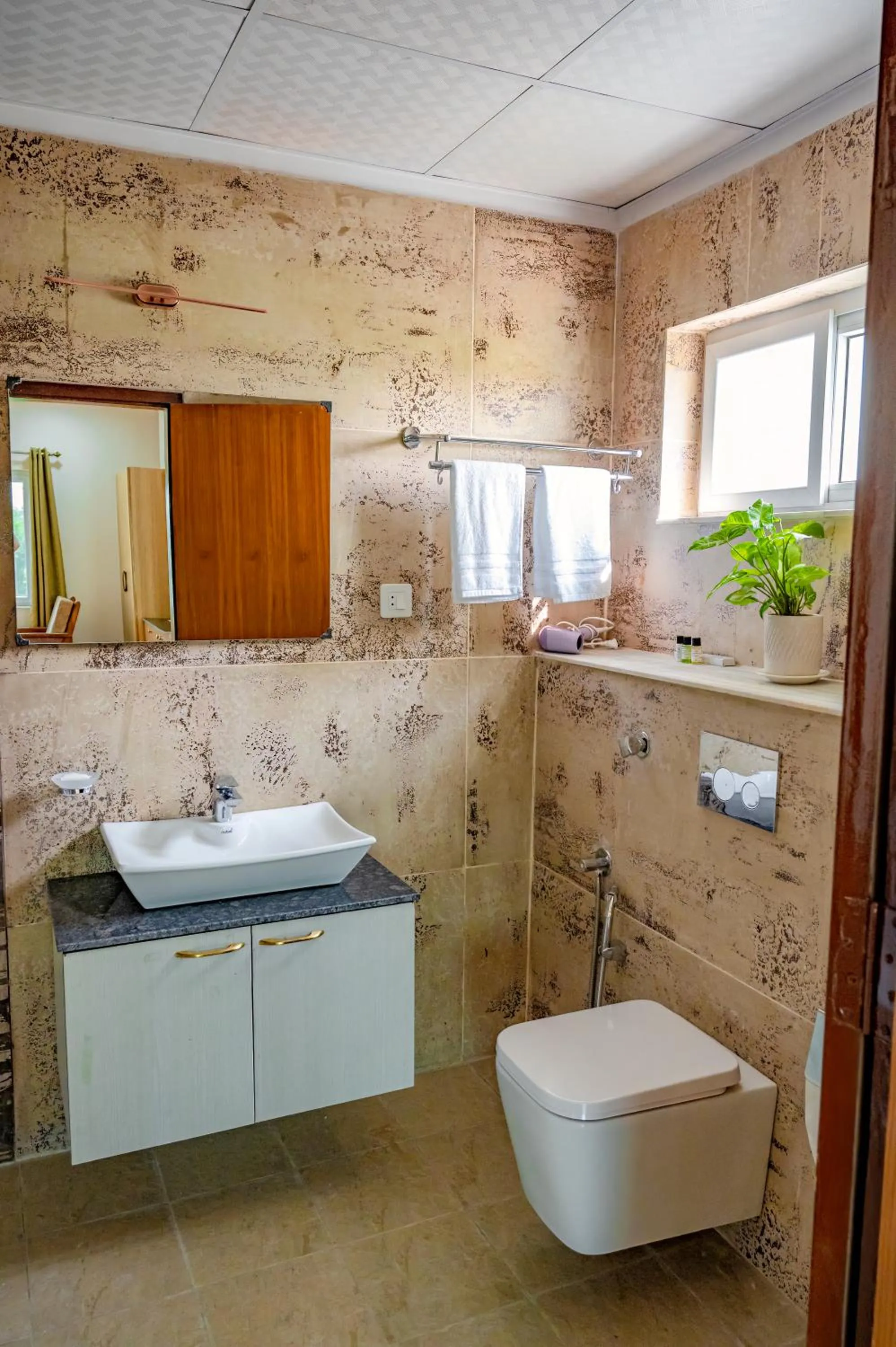Bathroom in Lumbini Five Elements Hotel