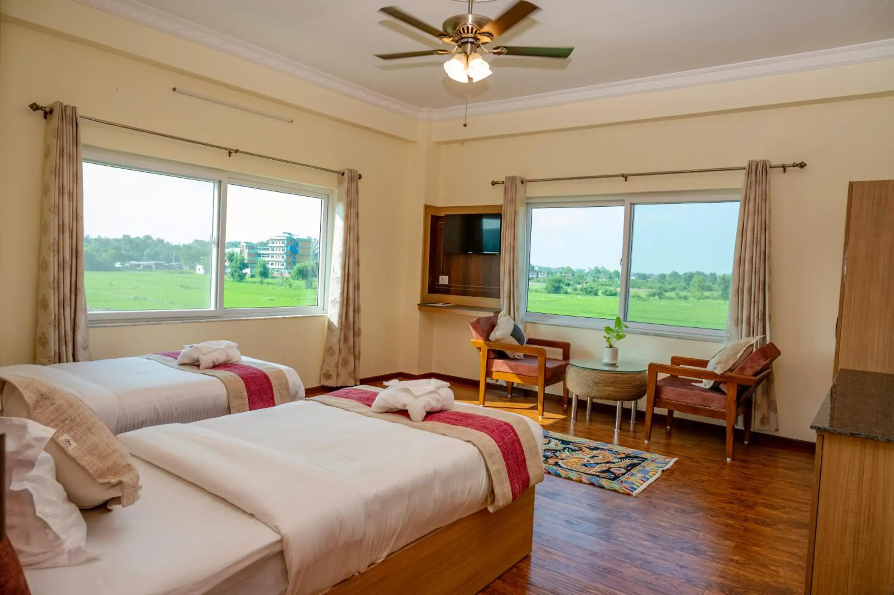 Double Room in Lumbini Five Elements Hotel Double Room in Lumbini Five Elements Hotel