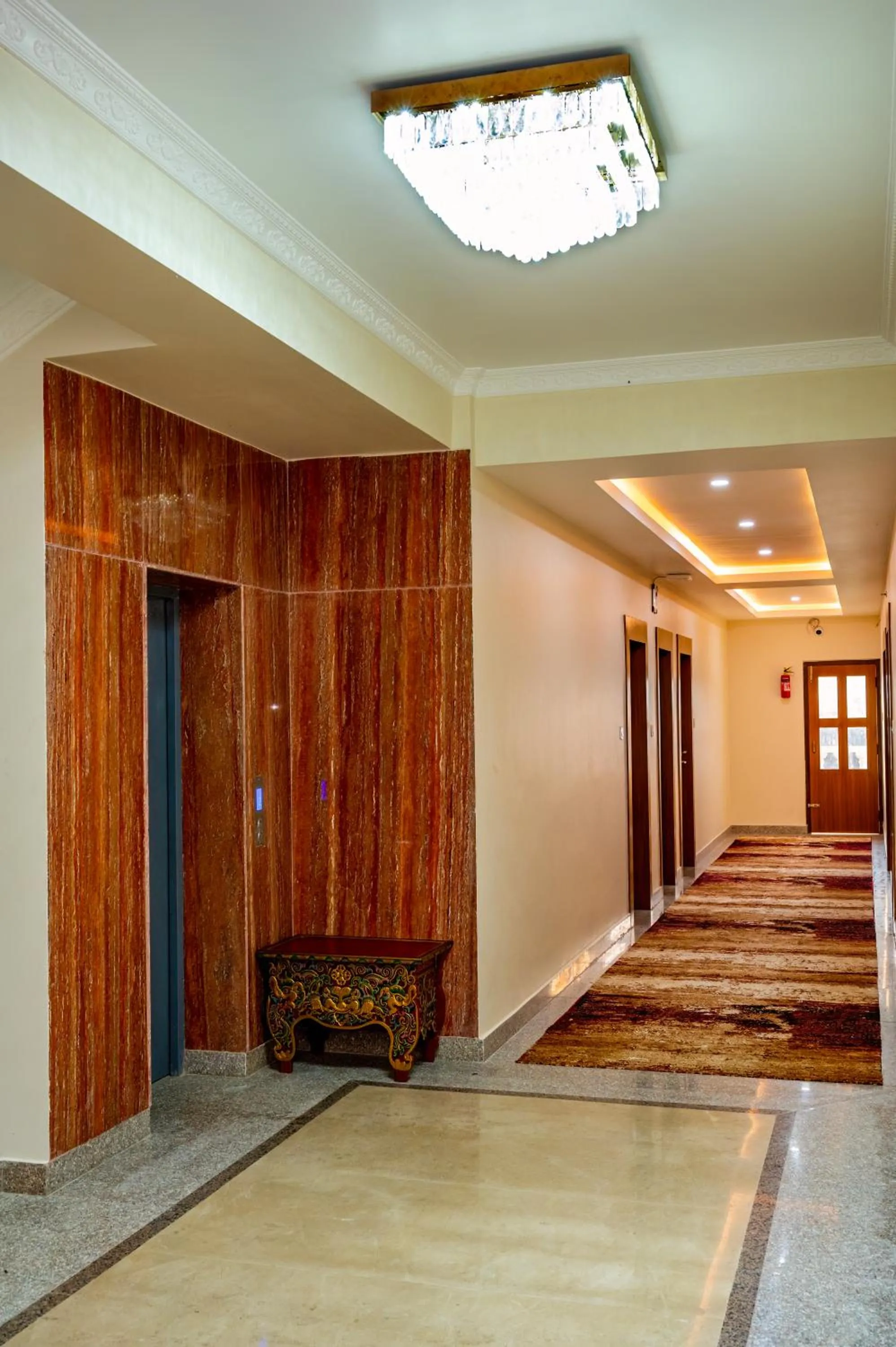 elevator in Lumbini Five Elements Hotel