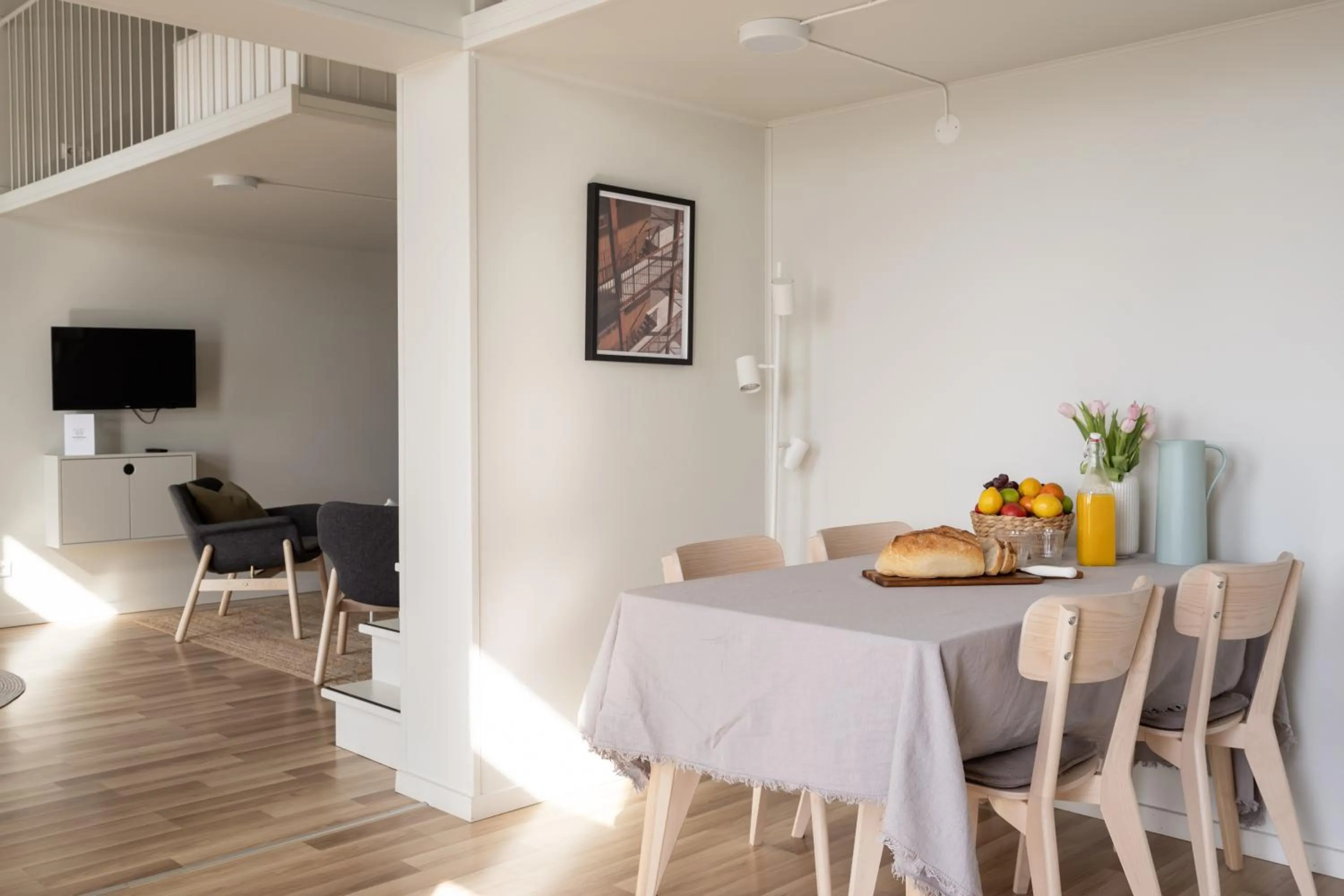 Living room in Waterfront Cabins