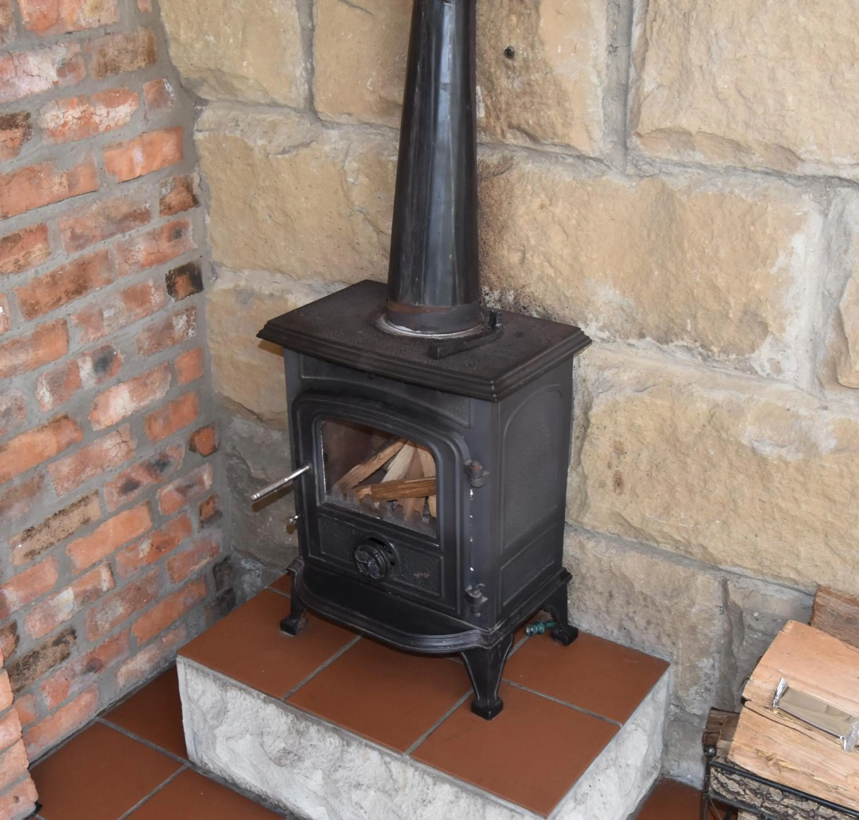 fireplace in The Clarens Country House