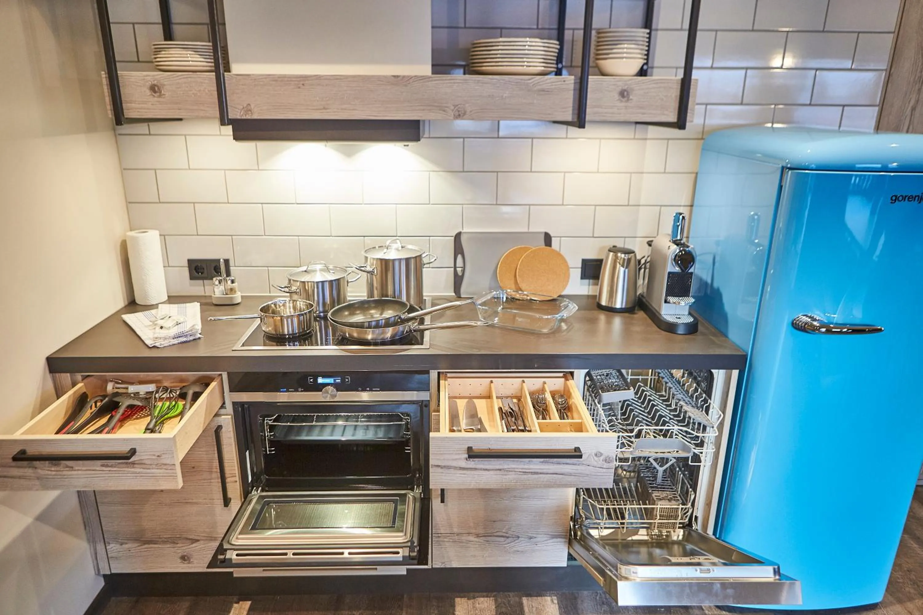 kitchen in THOMSN Central Hotel & Appartements