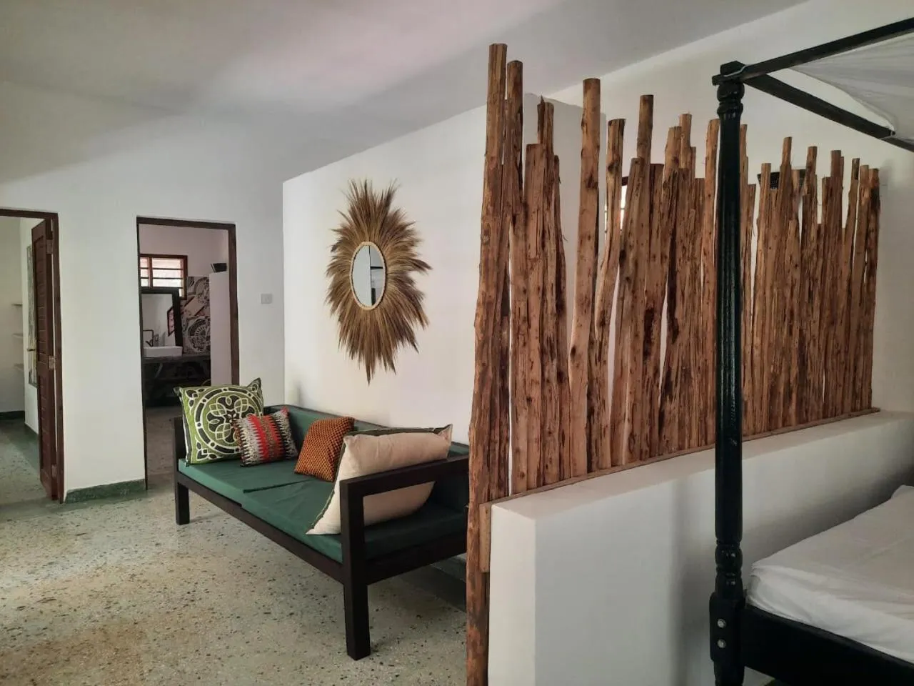 Bed in Promised Land Lodge