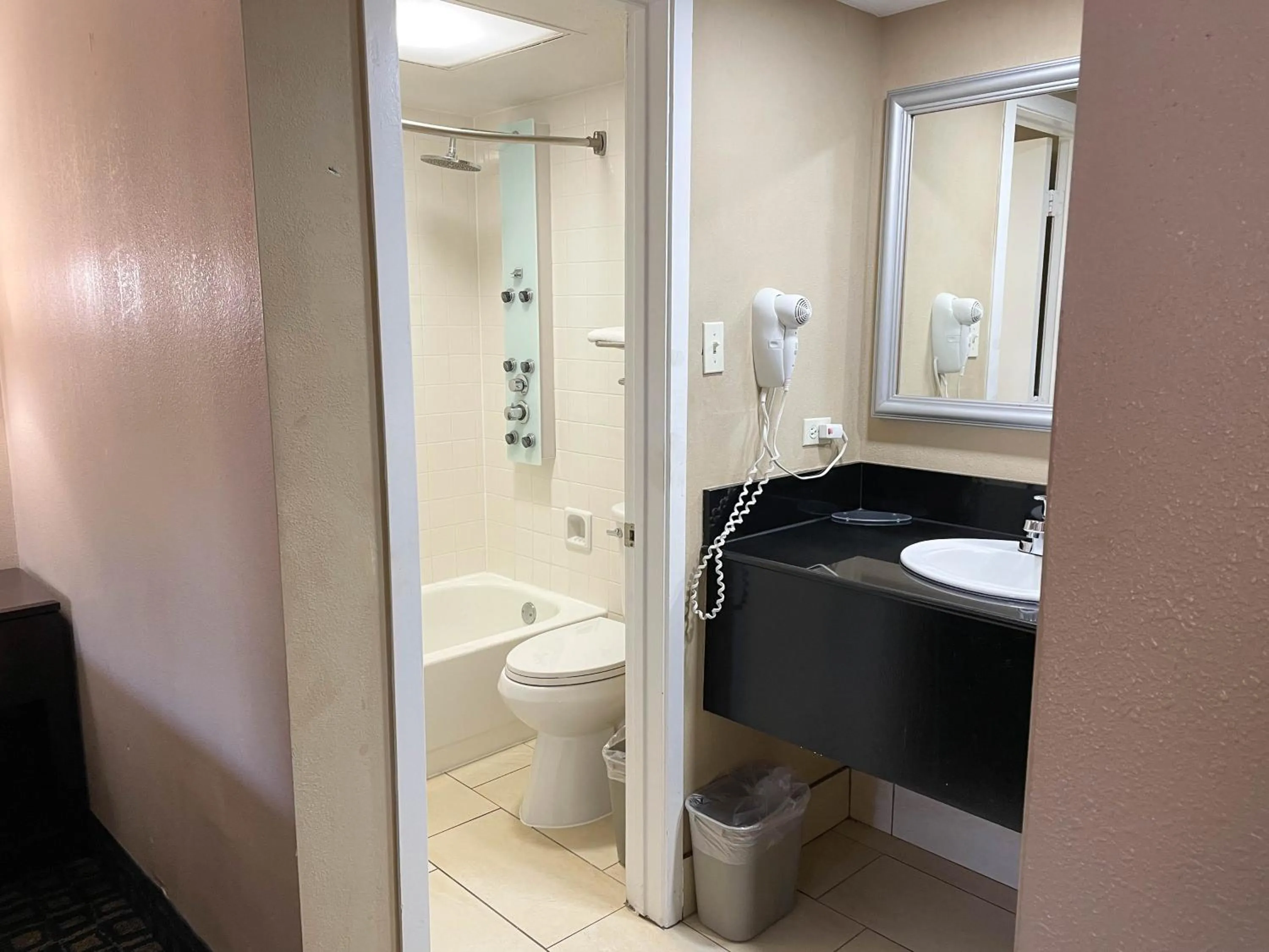 Shower in Studio 6 Suites North Richland Hills TX