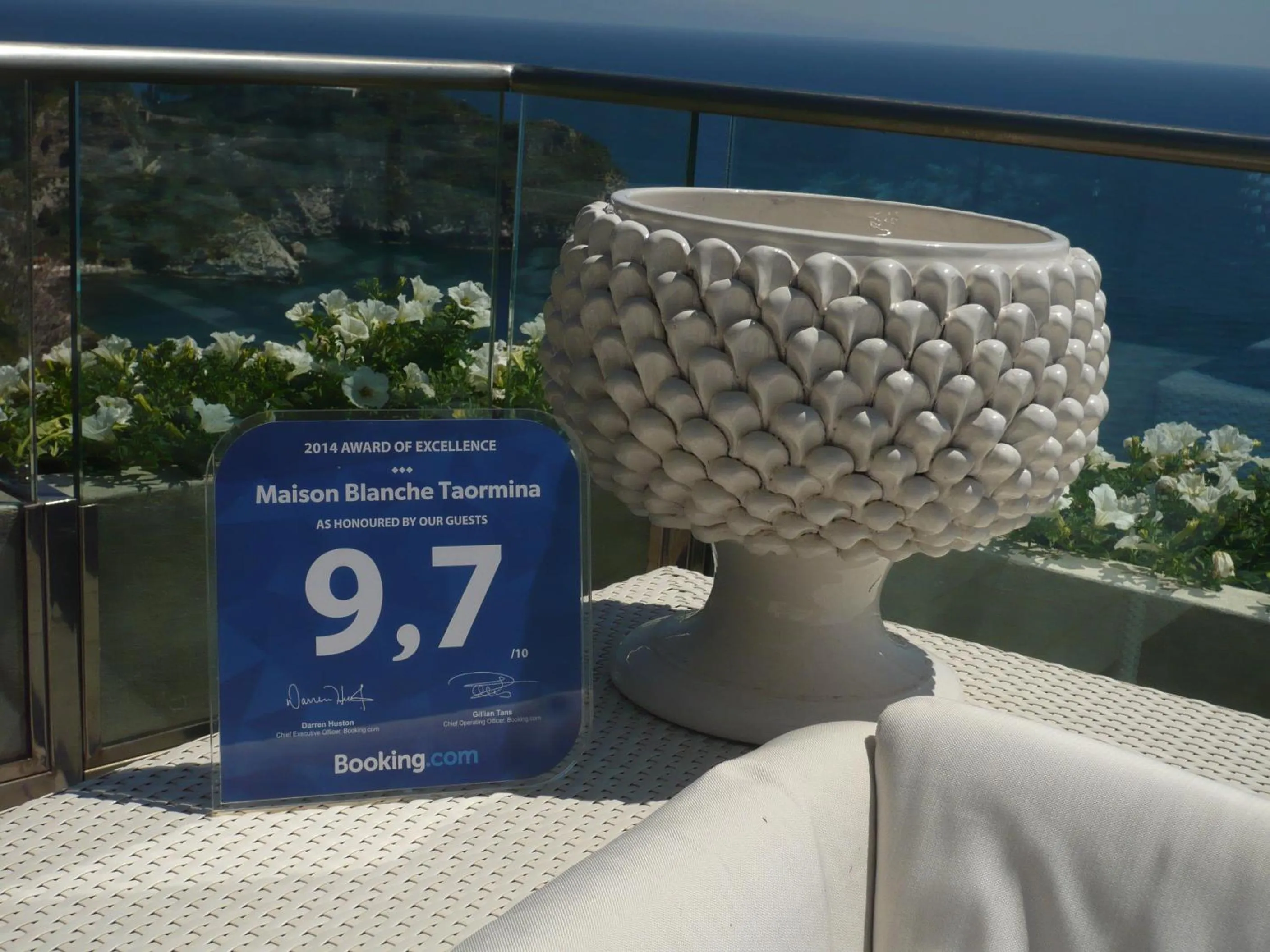 Balcony/Terrace in Maison Blanche Taormina