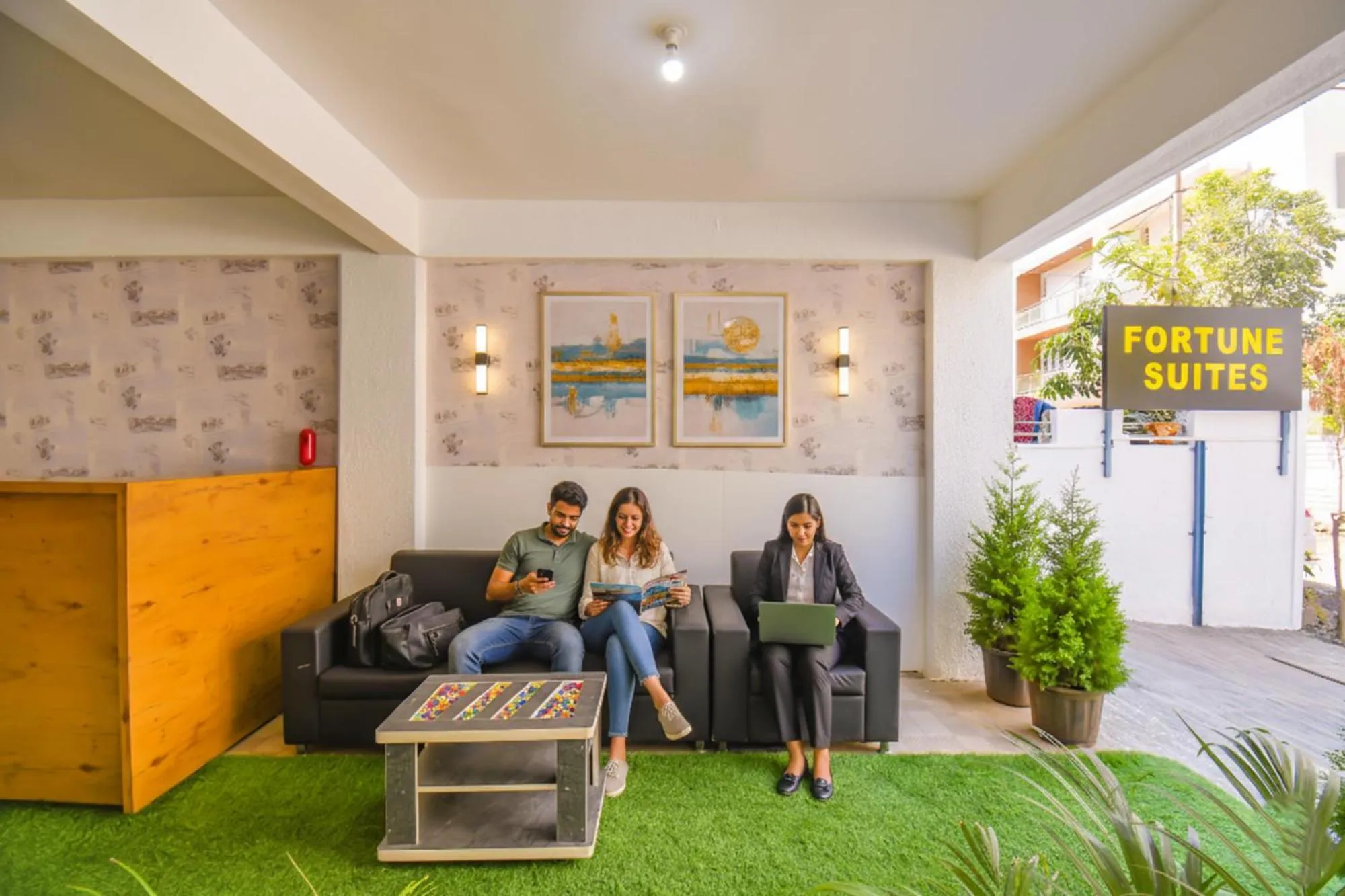 Seating area in FabHotel Fortune Suites - Nr Mannipal Hospital, Baner