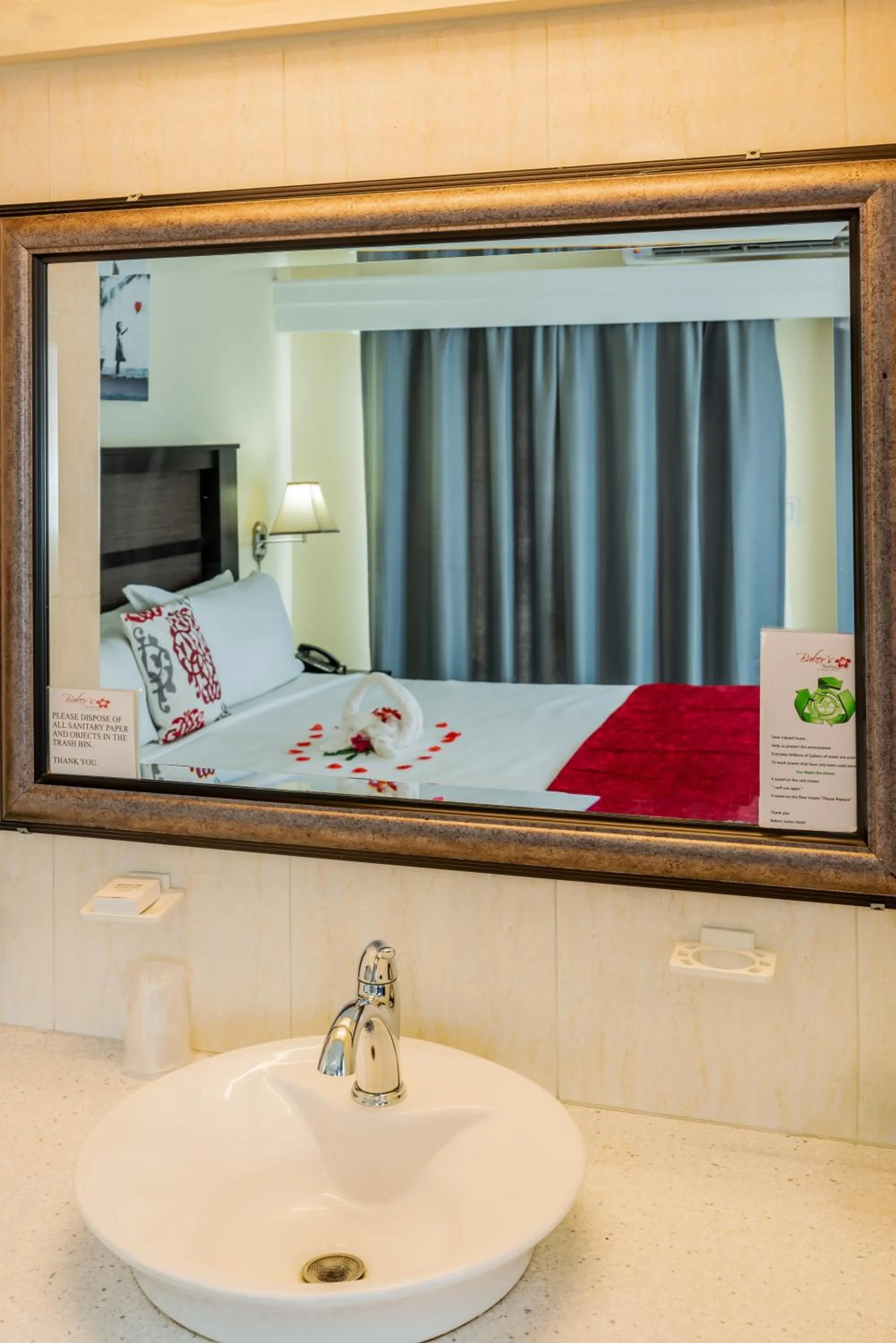 Bed in Baker's Suites