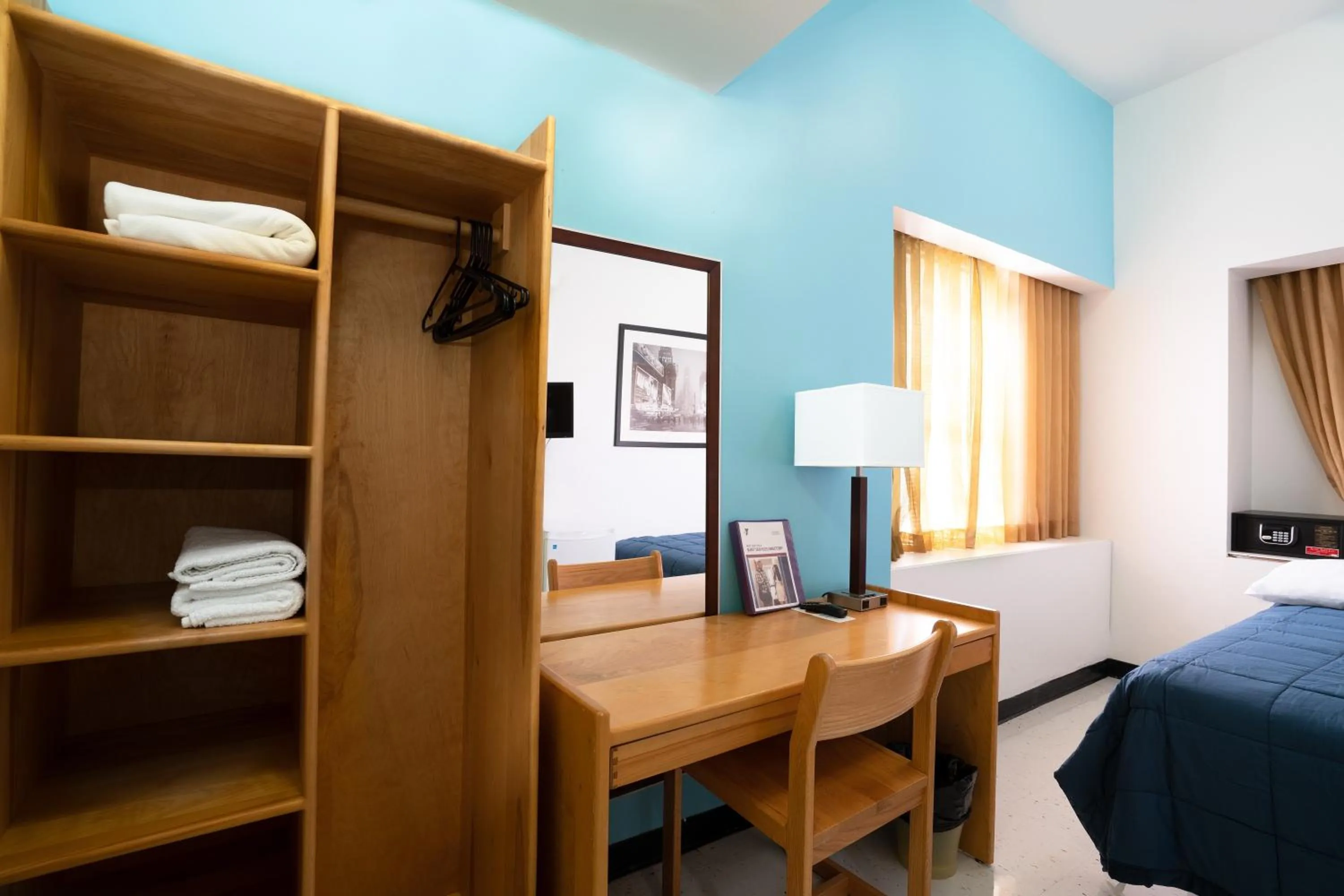Seating area, Bed in West Side YMCA