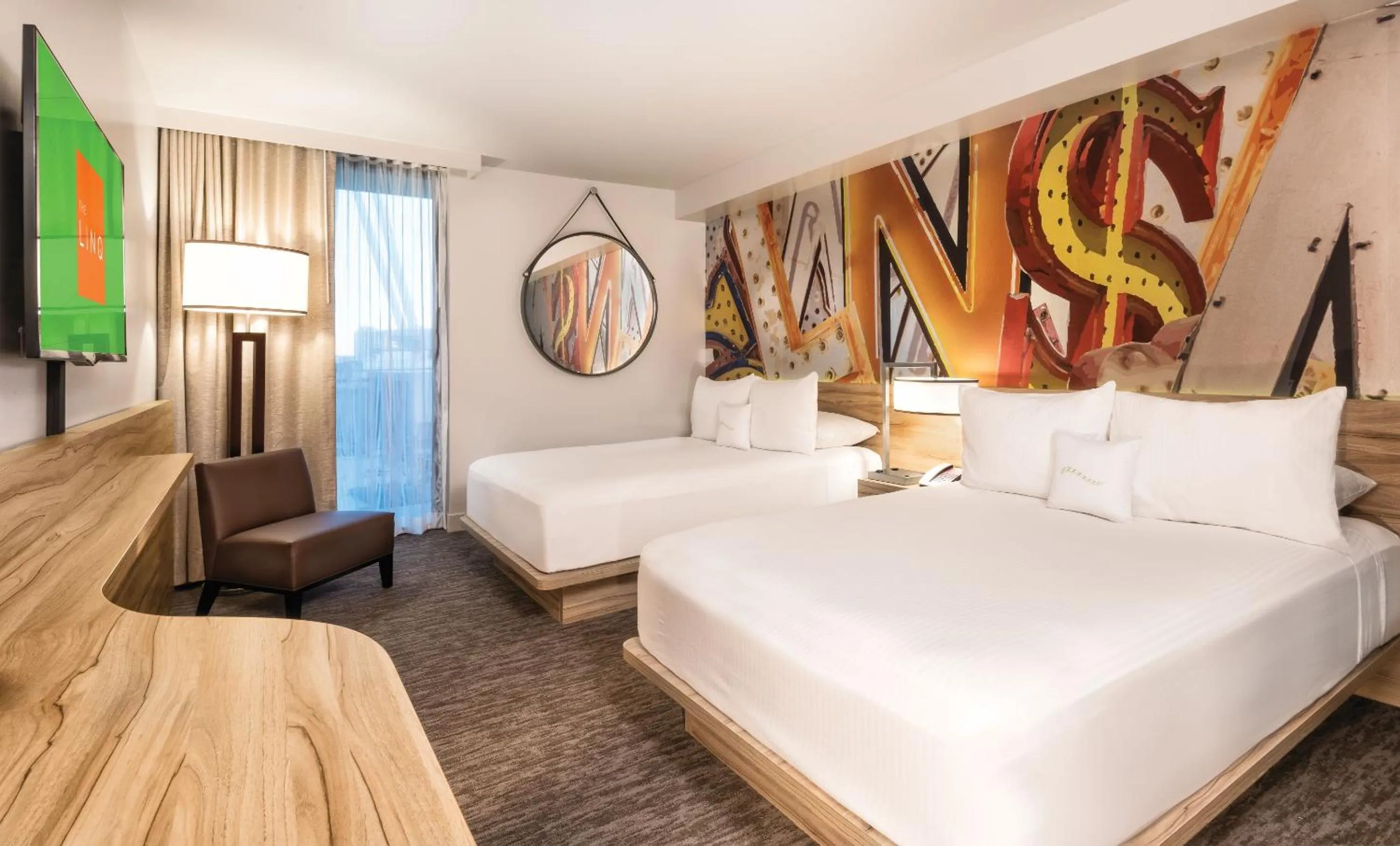 Bed in The LINQ Hotel & Casino, A Caesars Destination