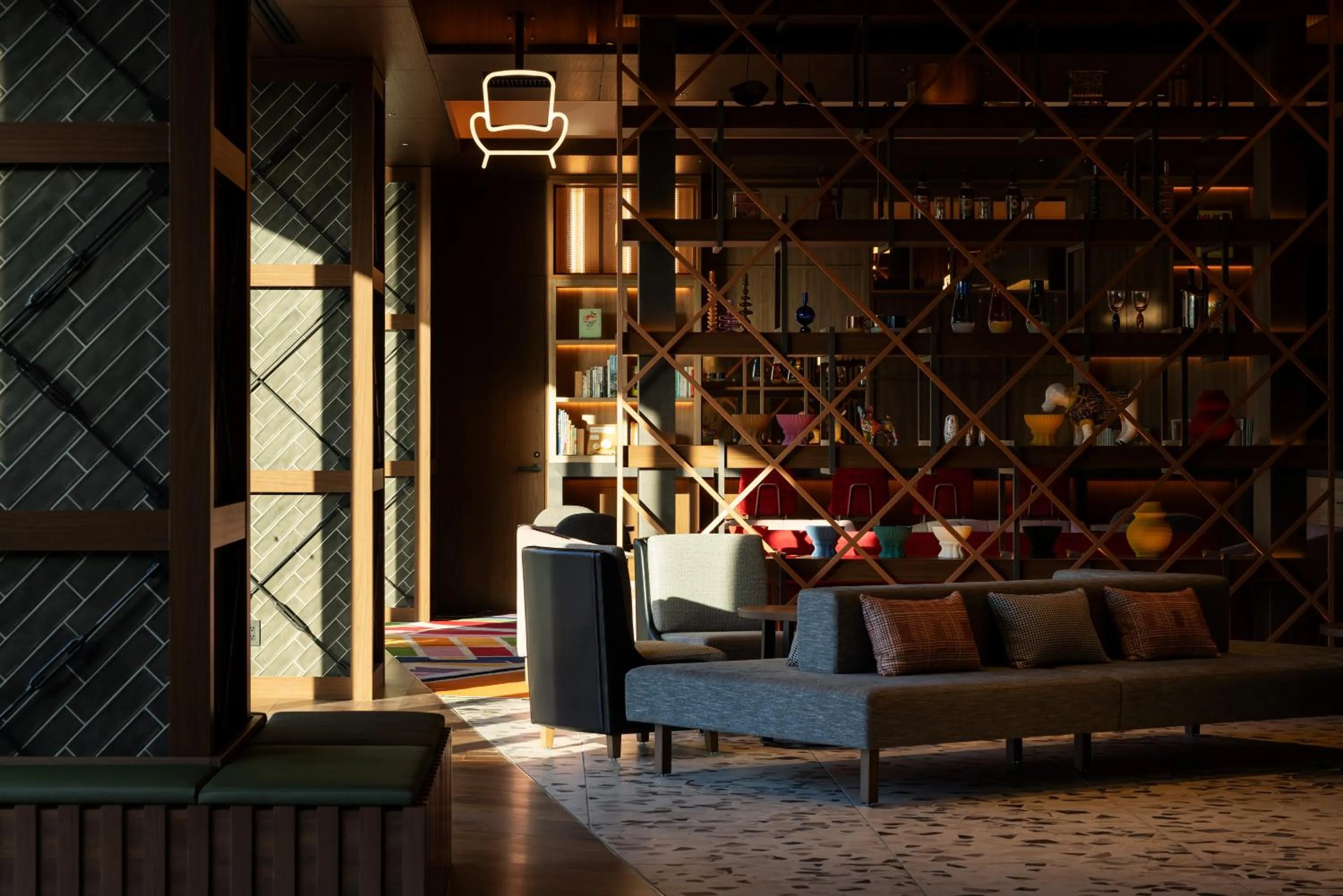 Lounge or bar in OMO5 Tokyo Gotanda by Hoshino Resorts