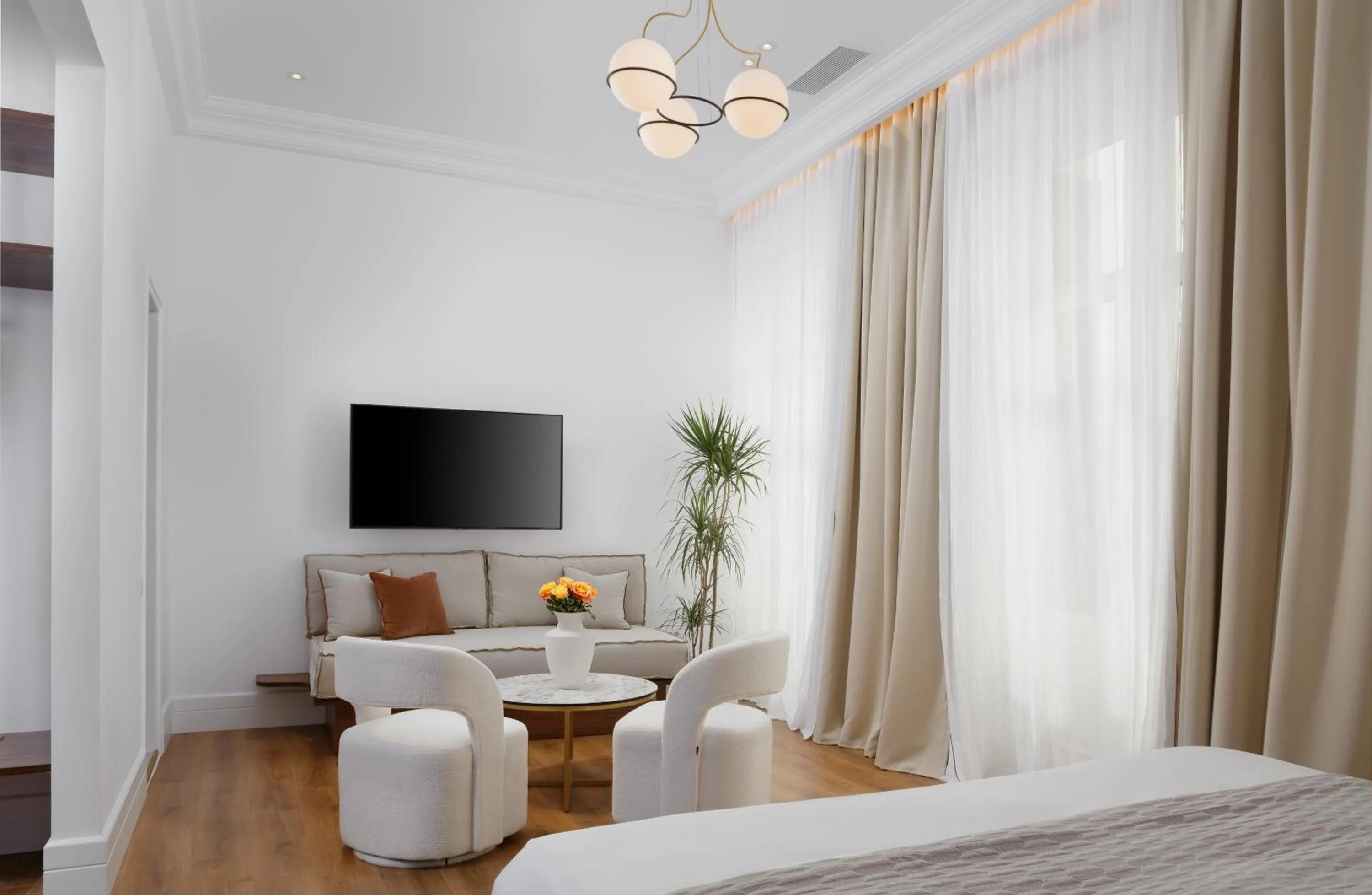 Living room, Bed in La Divina