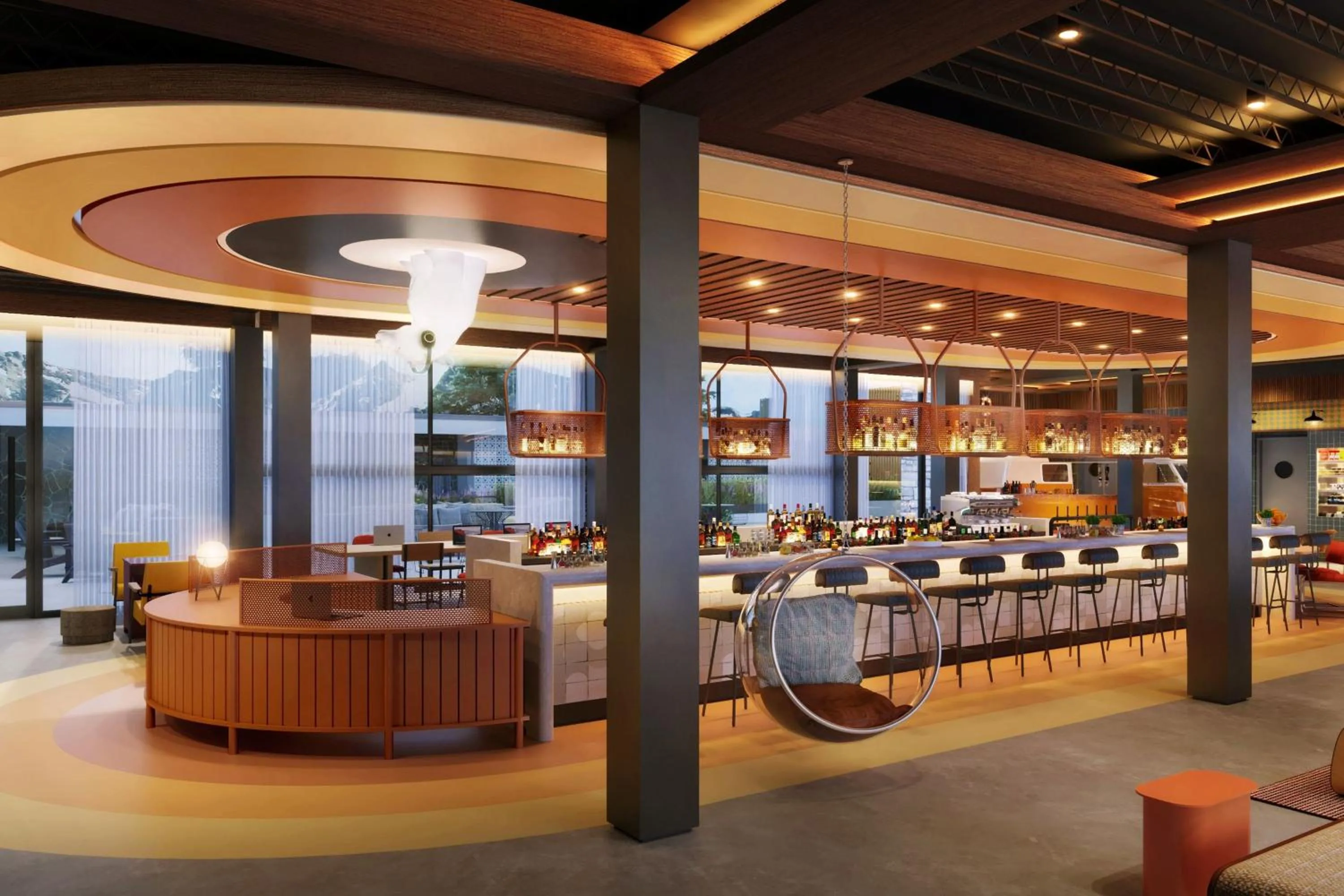 Lounge or bar in Moxy Banff