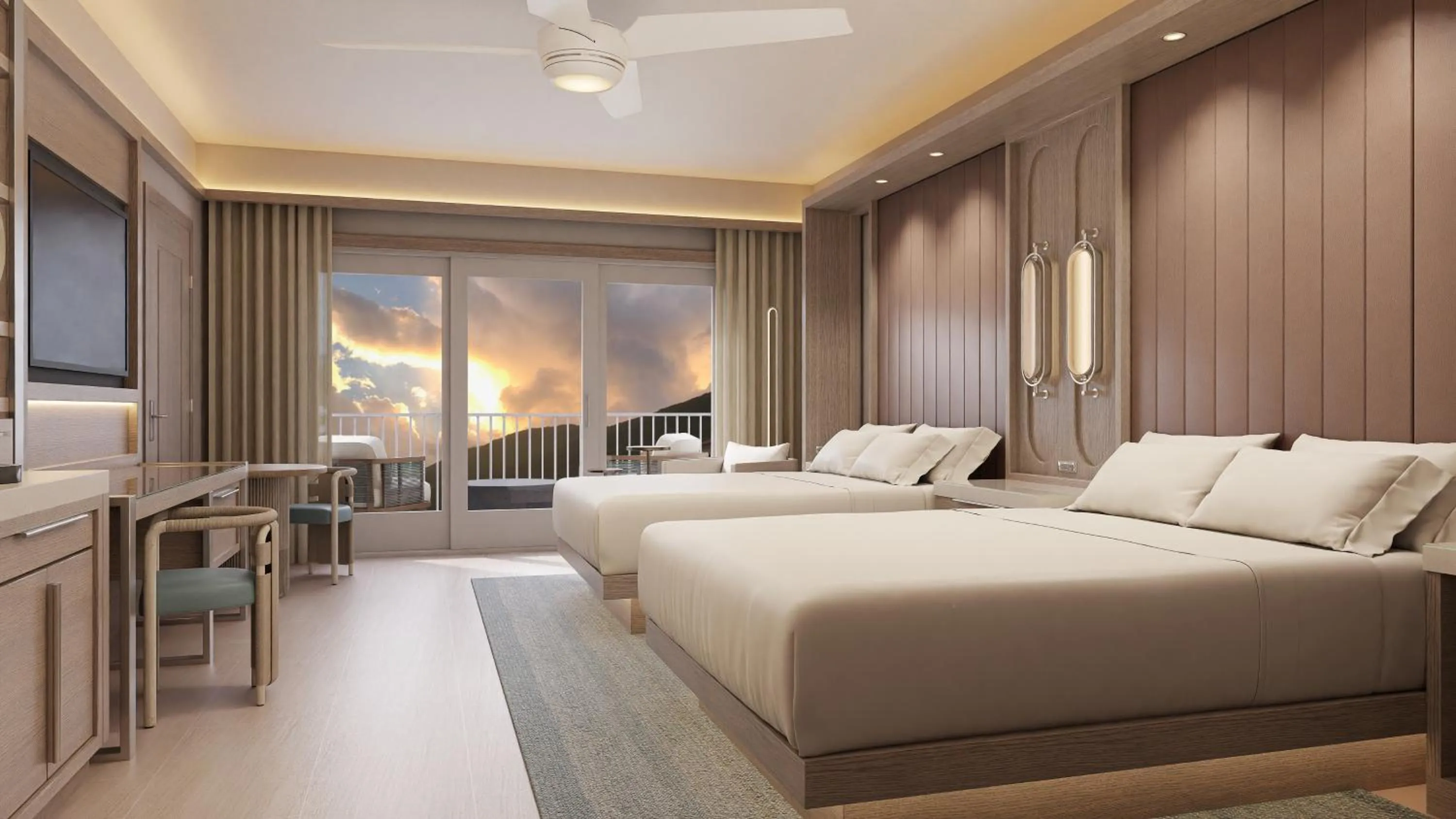 Bed in JW Marriott St Maarten Beach Resort & Spa