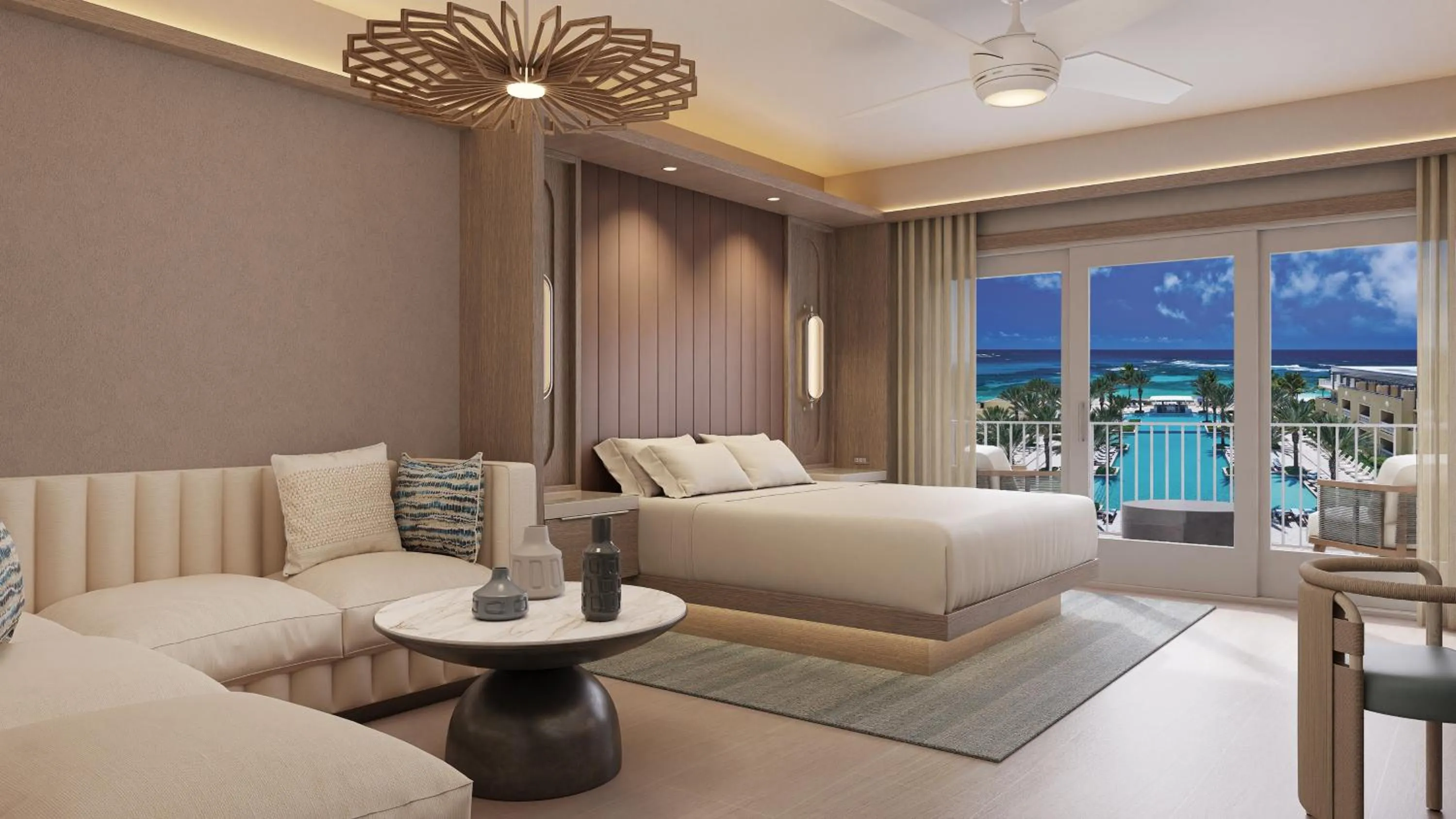 Bed in JW Marriott St Maarten Beach Resort & Spa