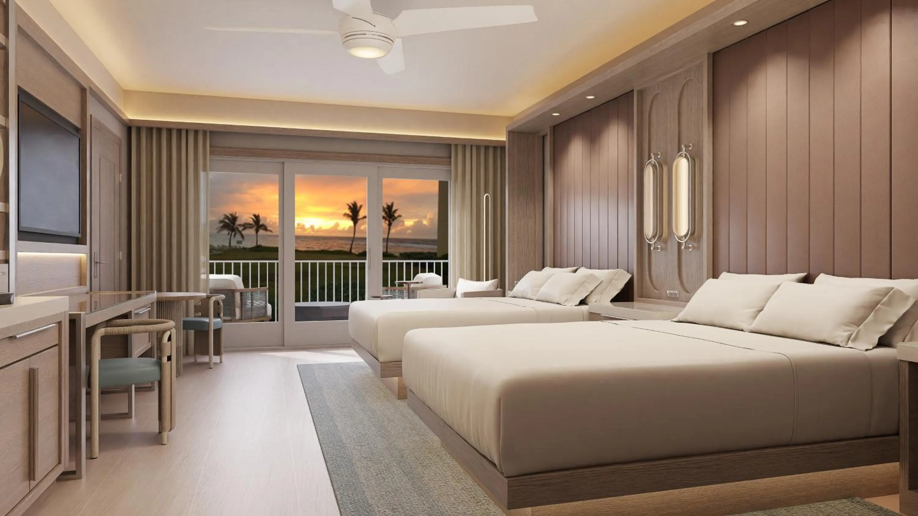 Bed in JW Marriott St Maarten Beach Resort & Spa