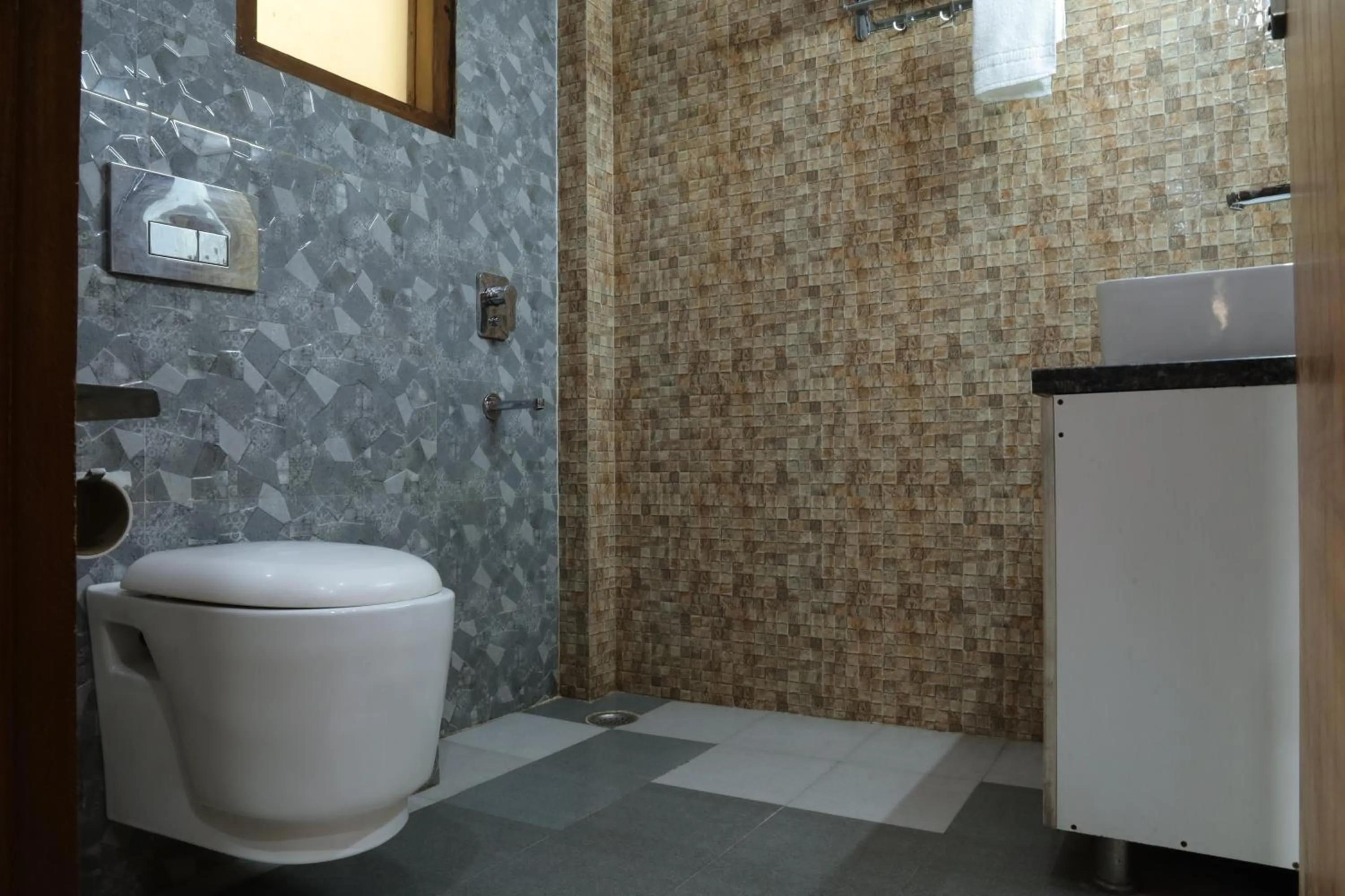 Bathroom in The Sandalwood Hotel I Sec-38 I Near Medanta Medicity Gurgaon