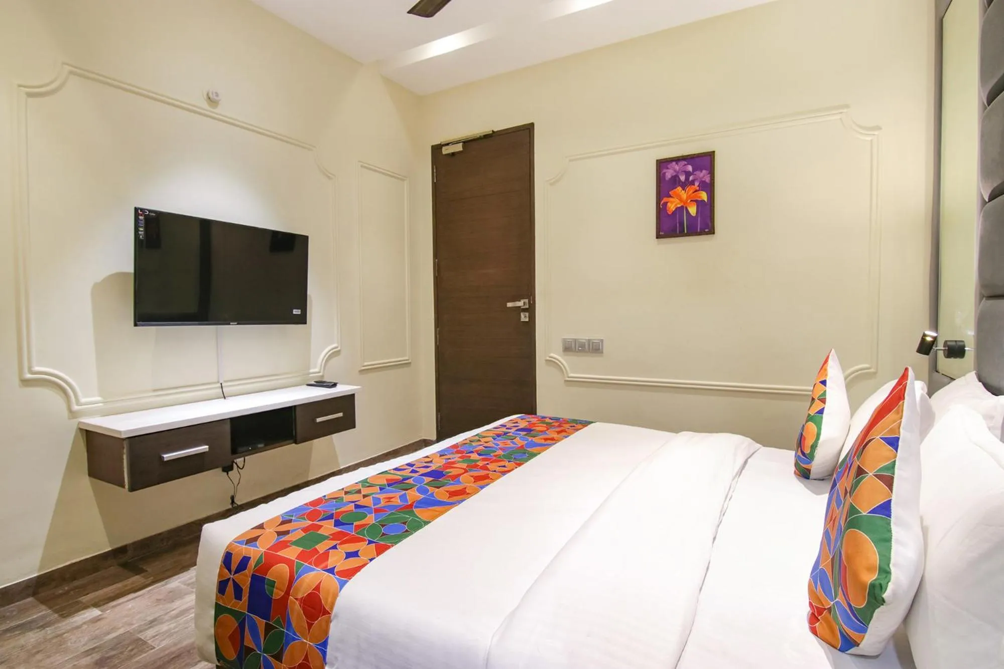 Bed in FabHotel Prime K9 Crown