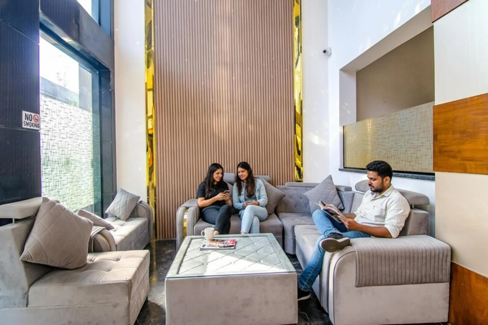 Seating area in FabHotel Prime K9 Crown