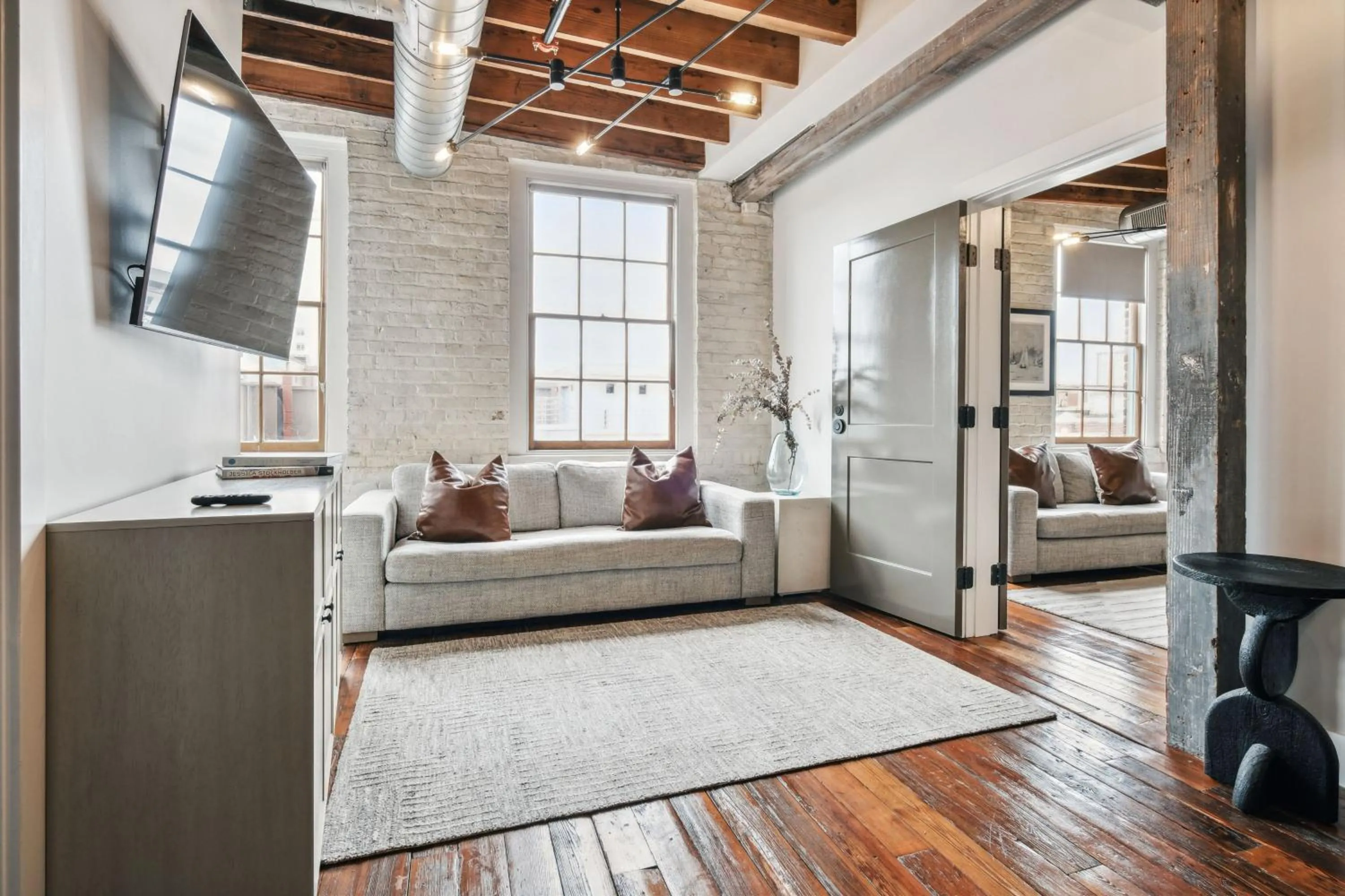 Living room, Bed in Ironworks Building