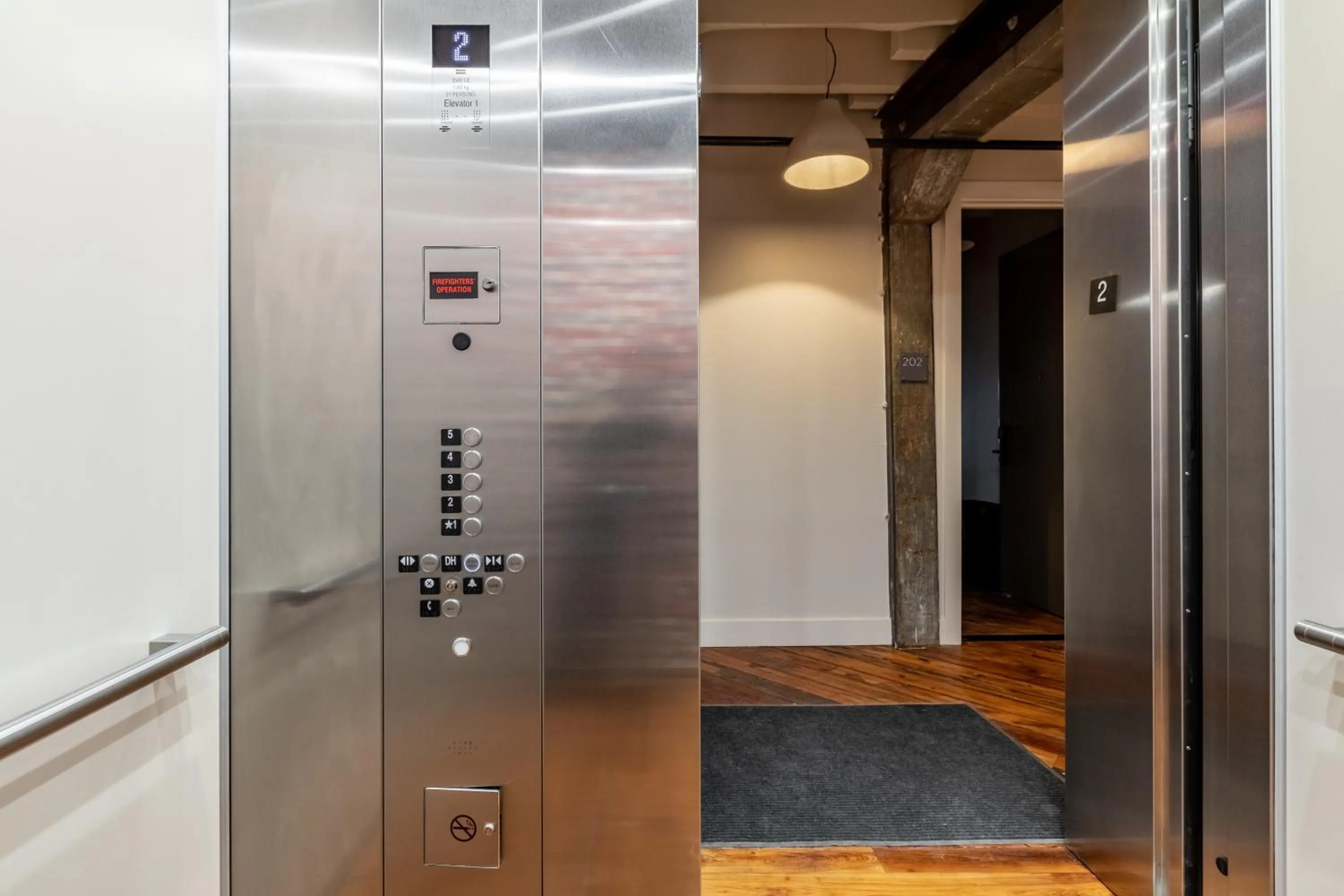 elevator in Ironworks Building