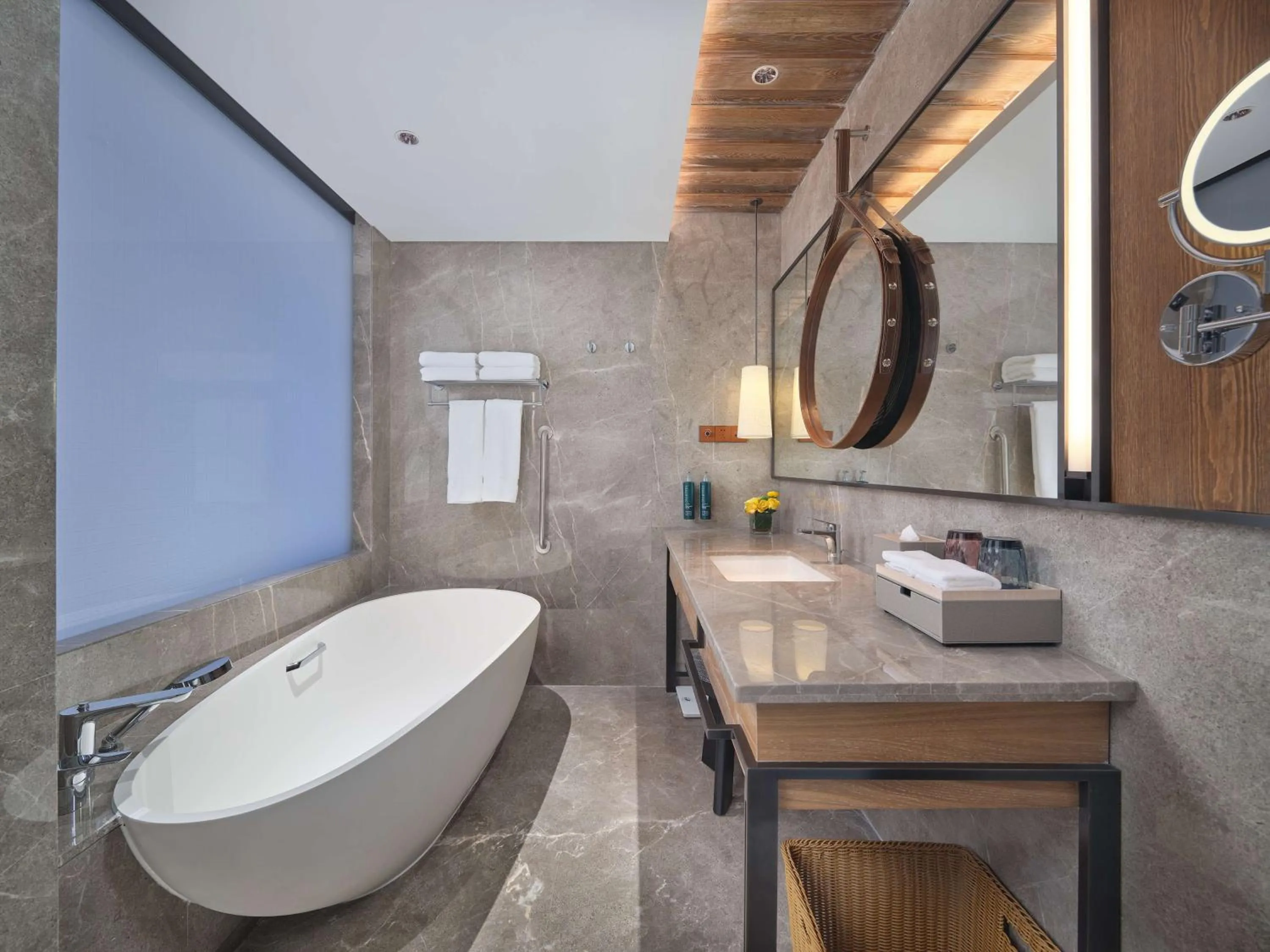 Bathroom in DoubleTree by Hilton Changbaishan Hot Spring