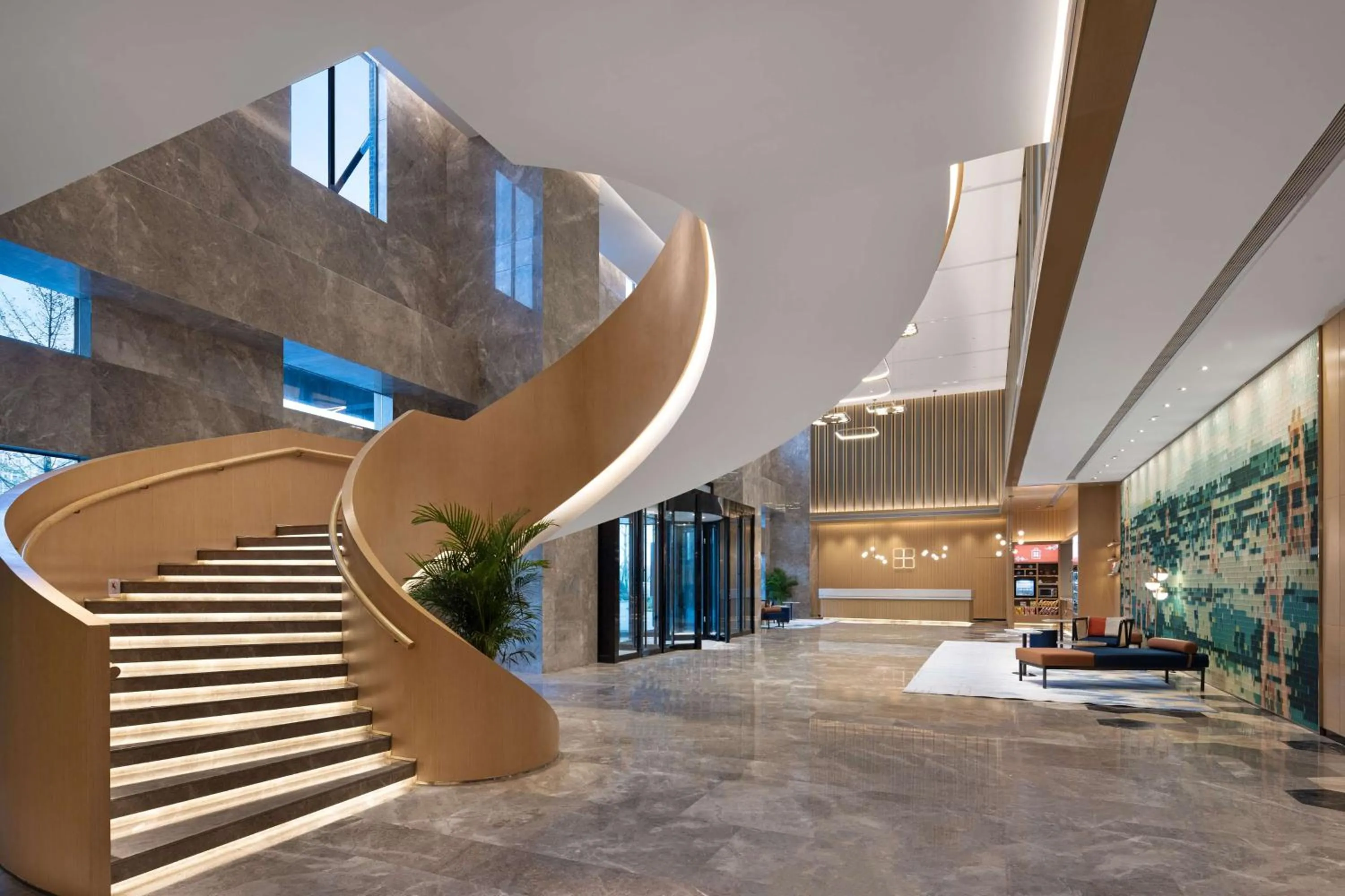 Lobby or reception in Hilton Garden Inn Zigong High-Tech Zone