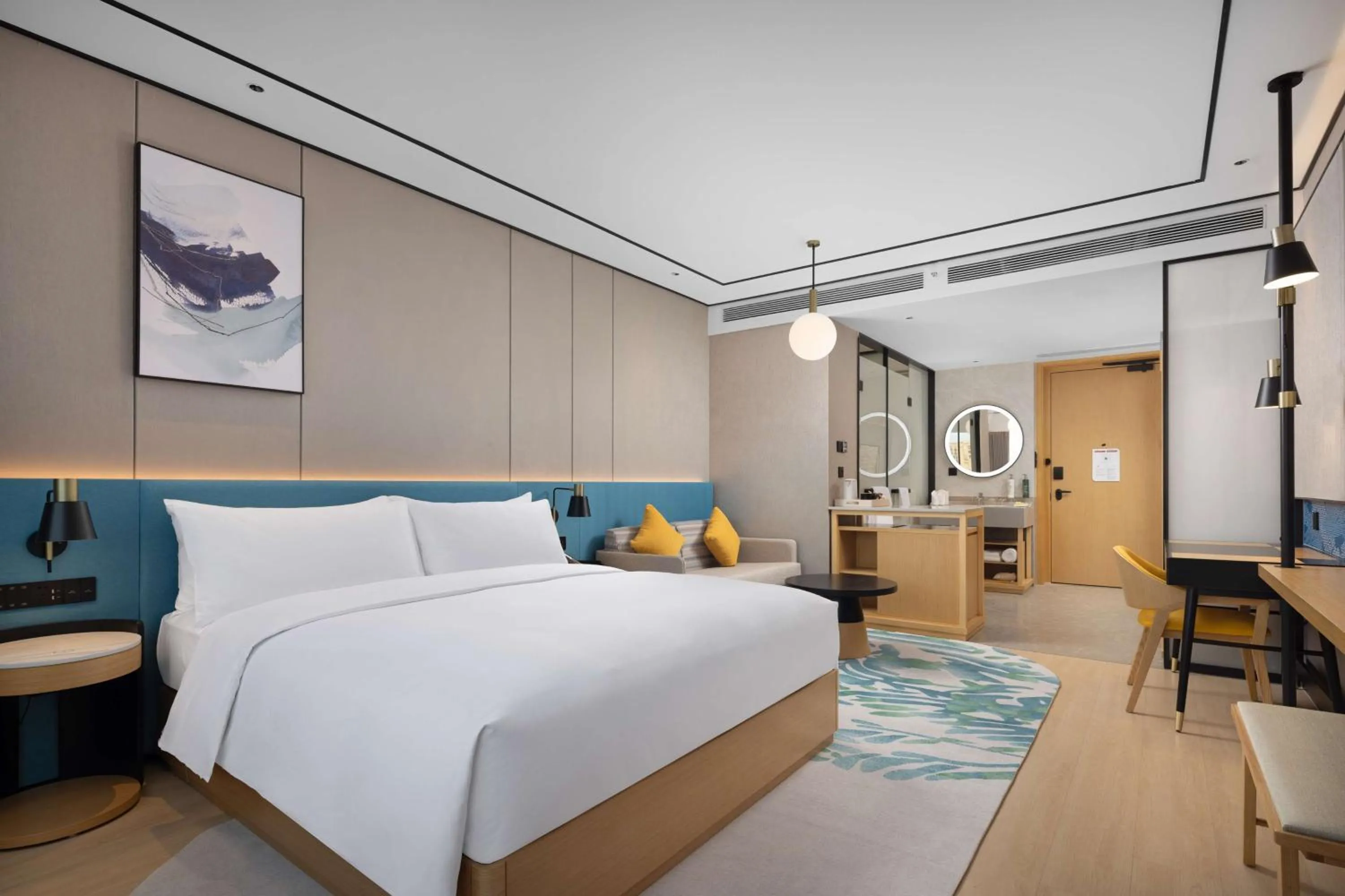 Living room, Bed in Hilton Garden Inn Zigong High-Tech Zone